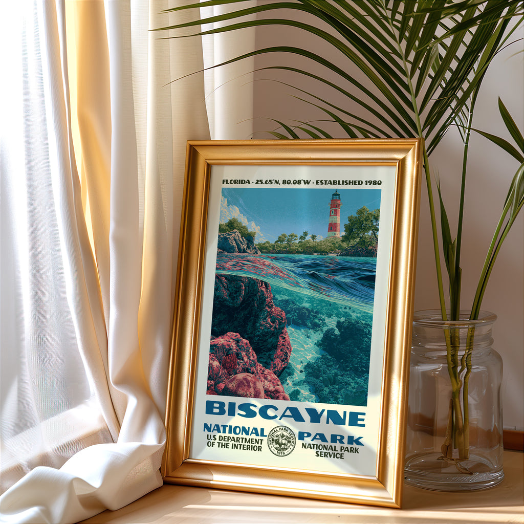 Biscayne National Park Vintage WPA Art