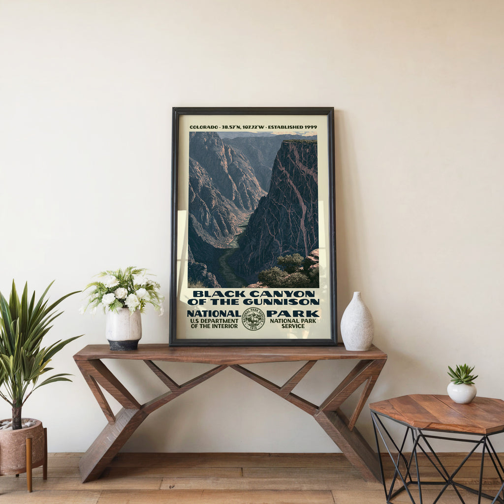 Black Canyon of the Gunnison National Park Vintage WPA Art