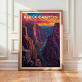 Retro Black Canyon of the Gunnison National Park Print