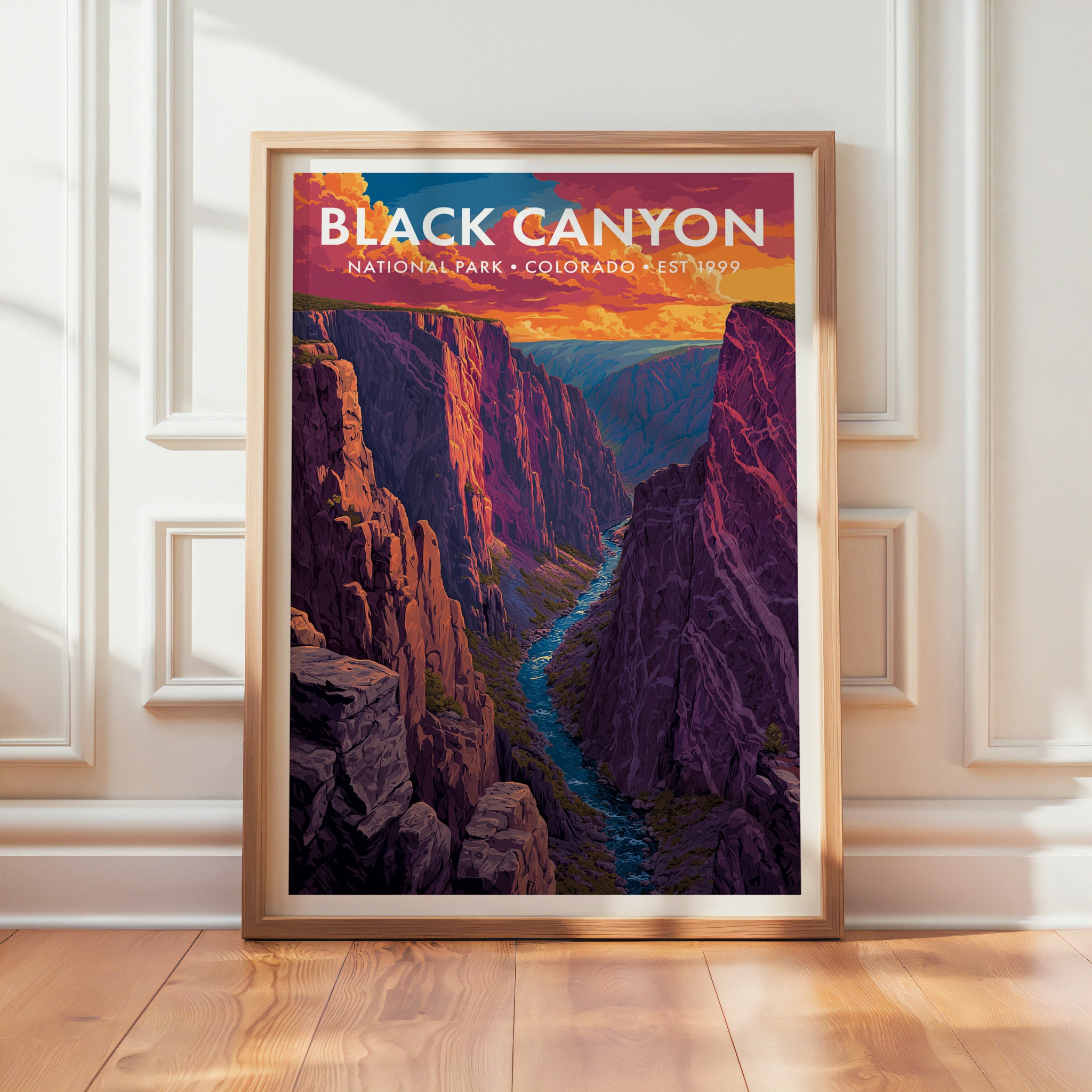 Retro Black Canyon of the Gunnison National Park Print
