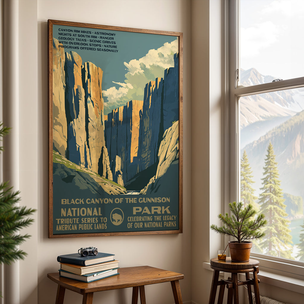 Black Canyon of the Gunnison National Park Vintage WPA Art