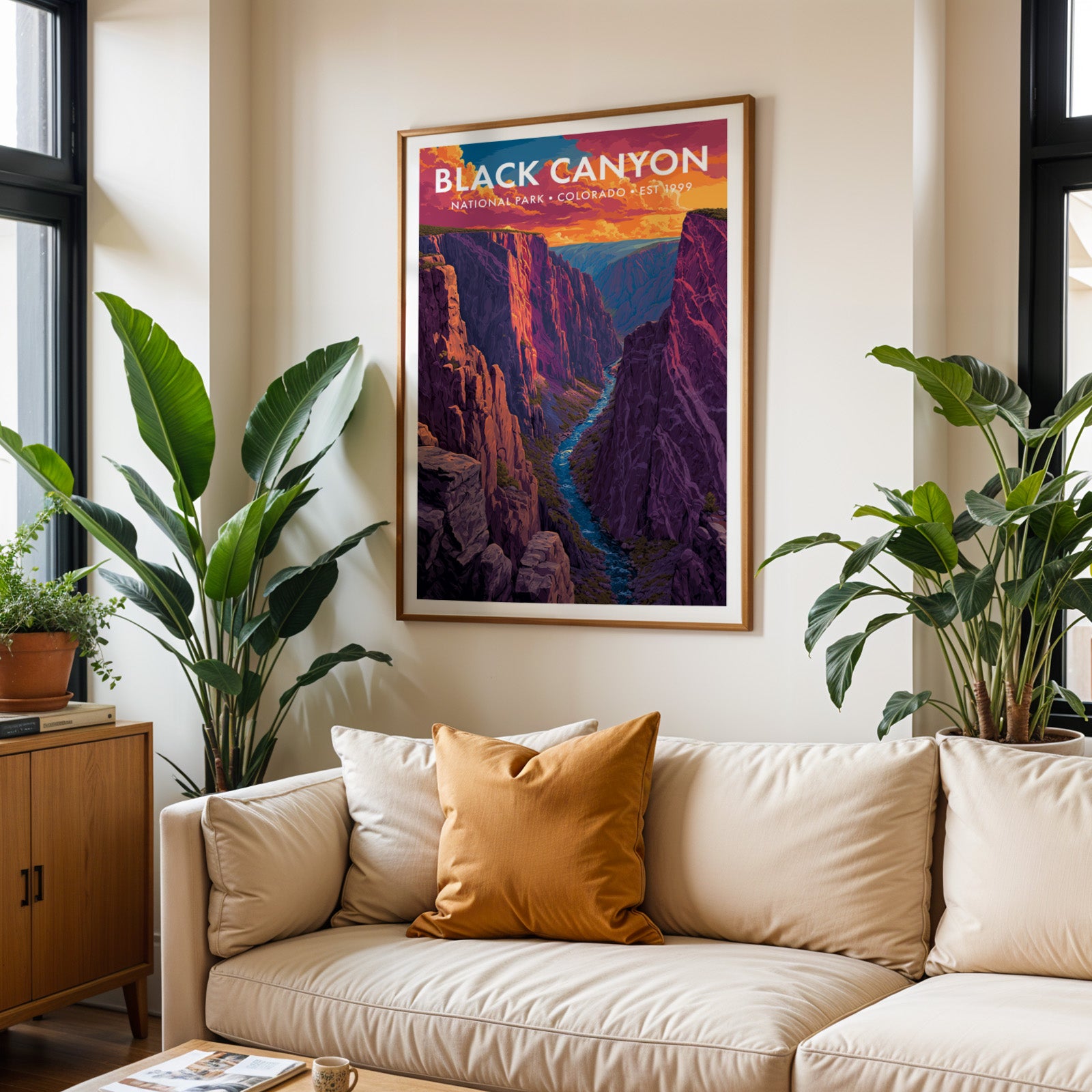 Retro Black Canyon of the Gunnison National Park Print