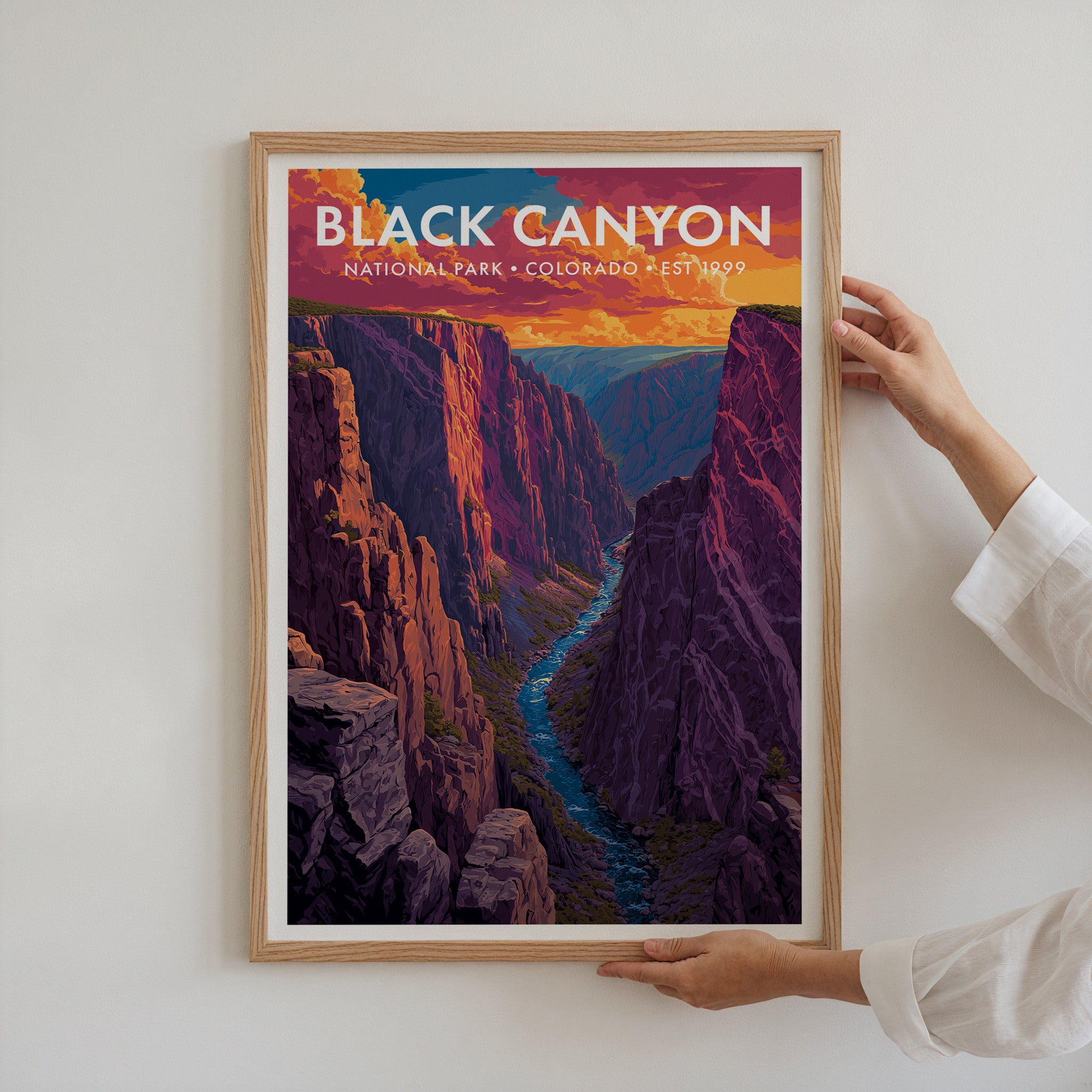 Retro Black Canyon of the Gunnison National Park Print