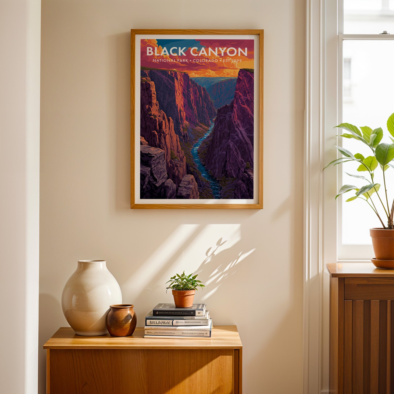 Retro Black Canyon of the Gunnison National Park Print