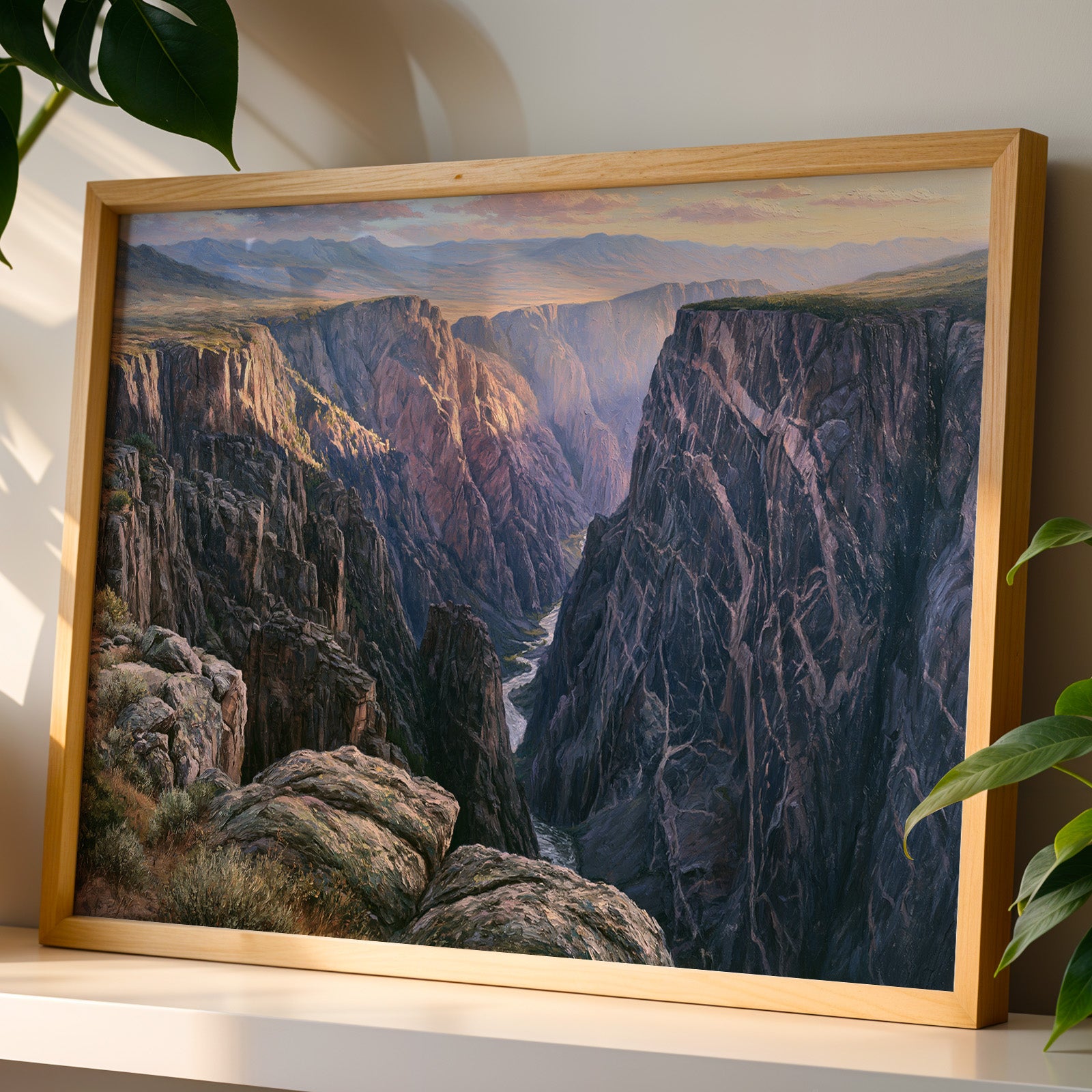 Black Canyon of the Gunnison National Park Classical Oil Painting