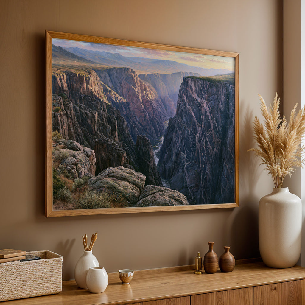Black Canyon of the Gunnison National Park Classical Oil Painting