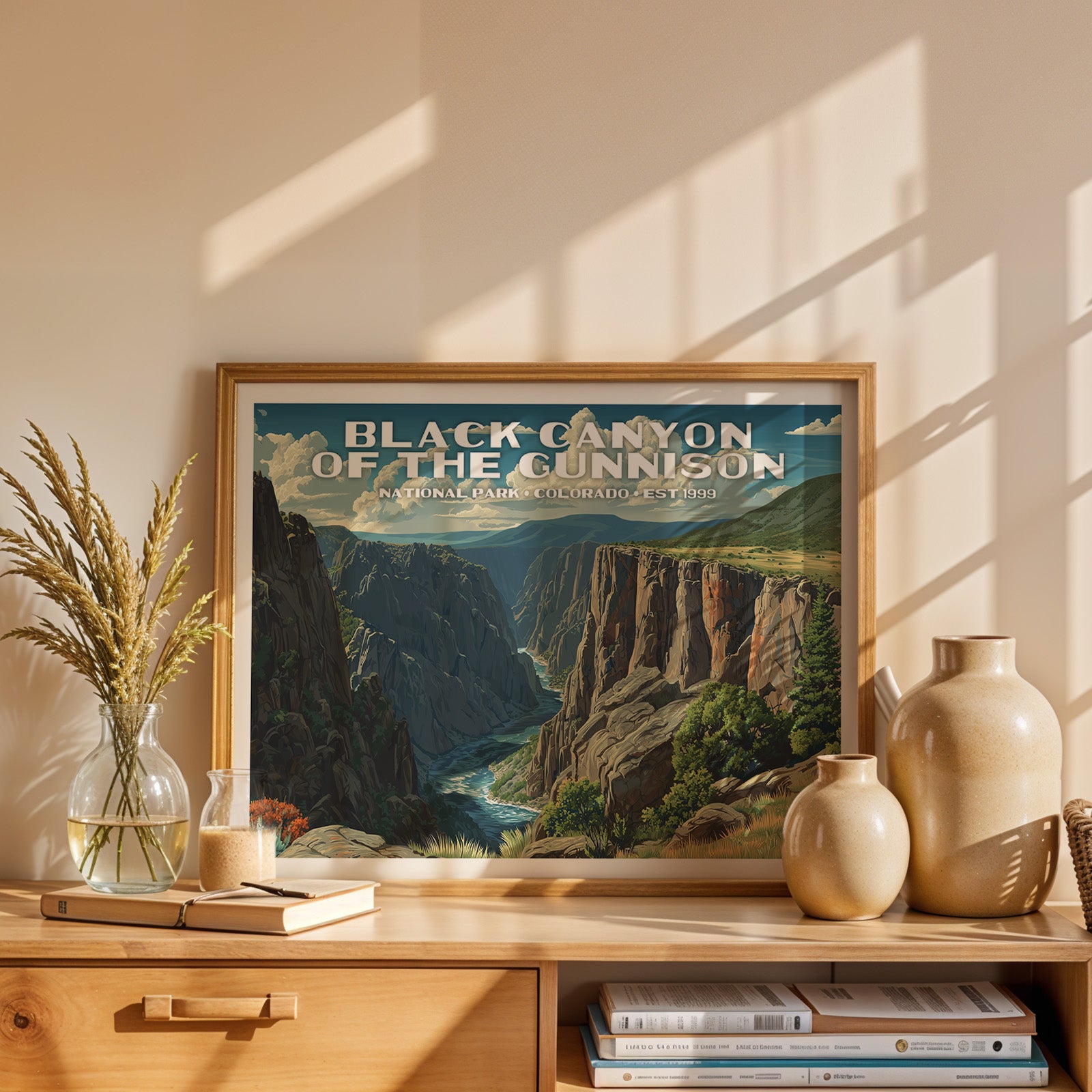 Black Canyon of the Gunnison National Park Horizontal Vintage Art