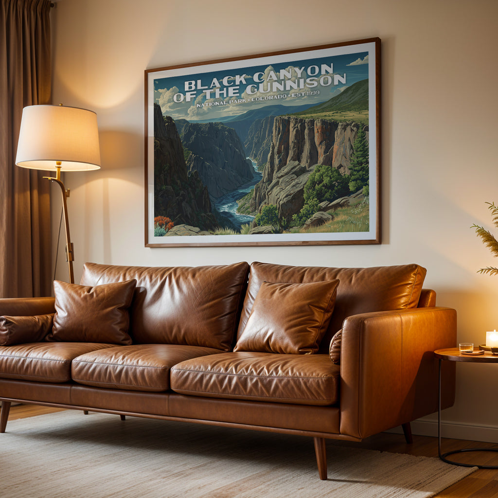 Black Canyon of the Gunnison National Park Horizontal Vintage Art