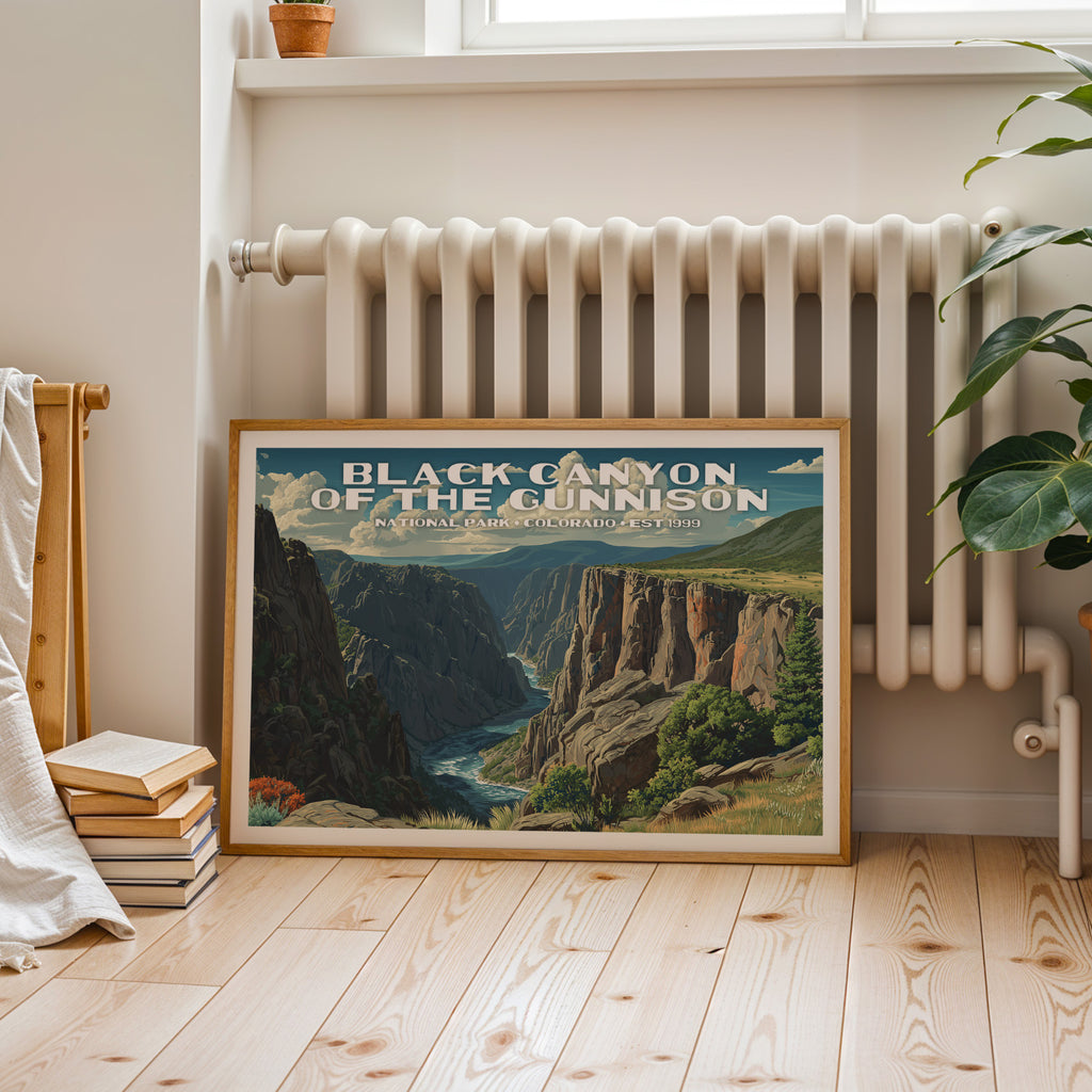 Black Canyon of the Gunnison National Park Horizontal Vintage Art