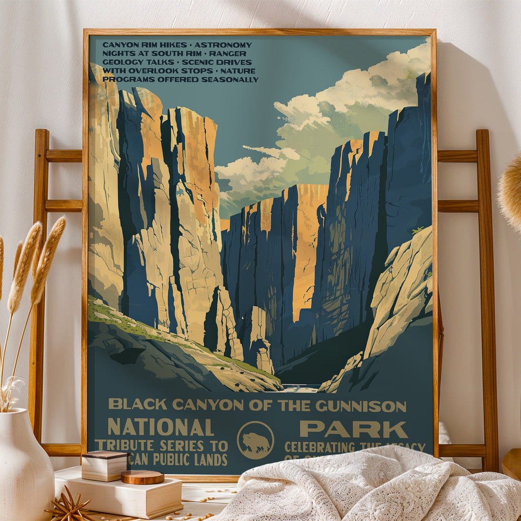 Black Canyon of the Gunnison National Park Vintage WPA Art