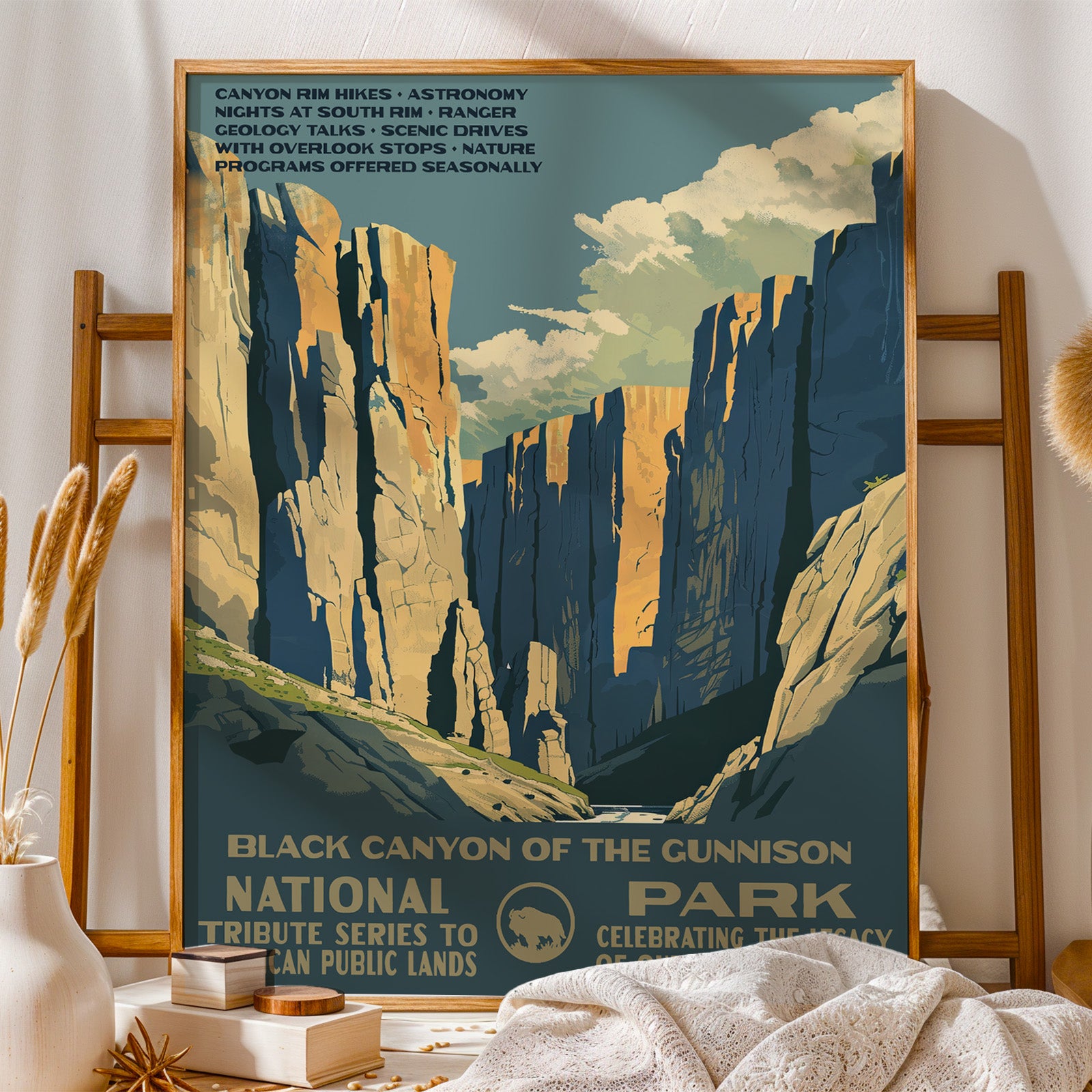Black Canyon of the Gunnison National Park Vintage WPA Art