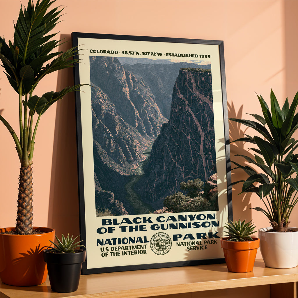 Black Canyon of the Gunnison National Park Vintage WPA Art