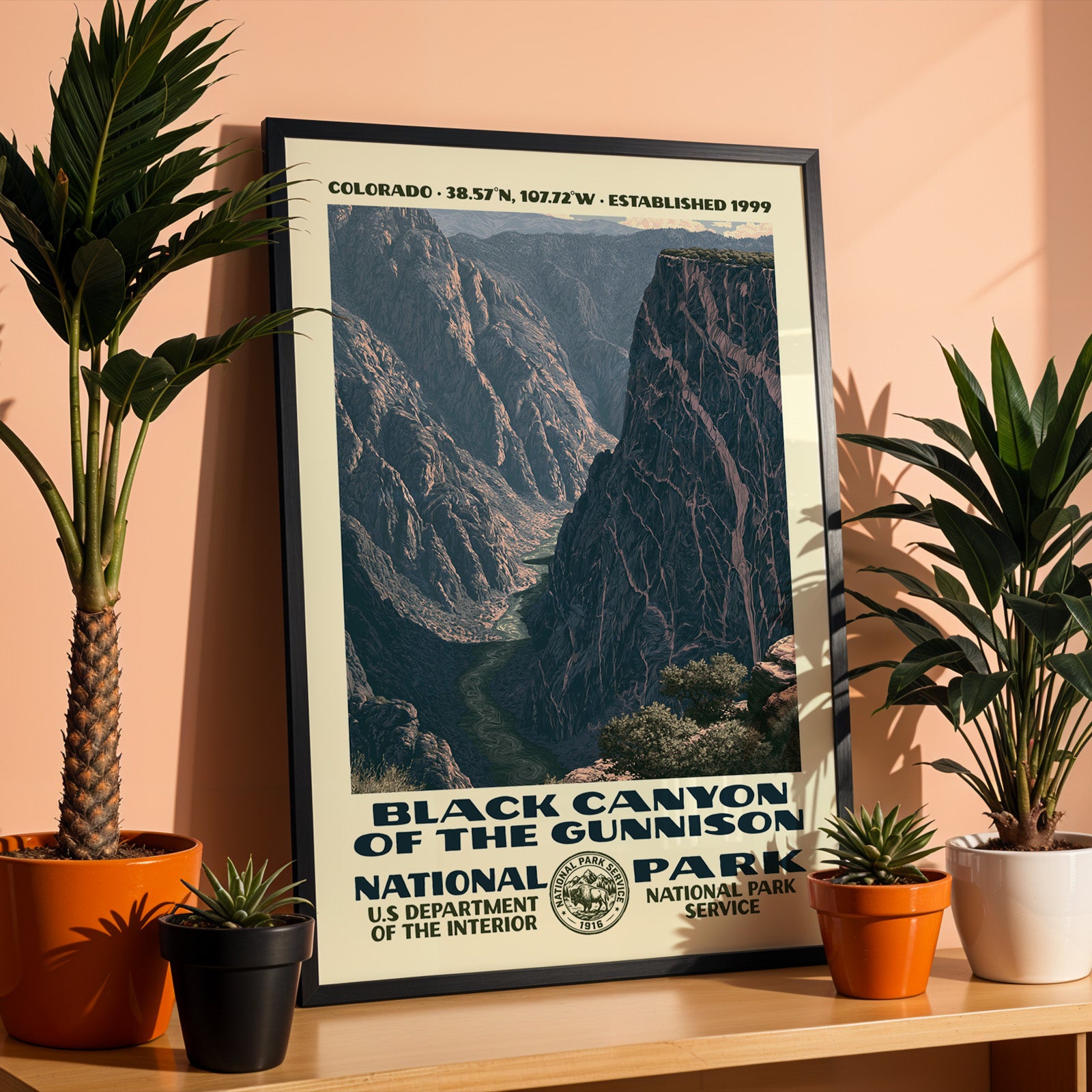 Black Canyon of the Gunnison National Park Vintage WPA Art