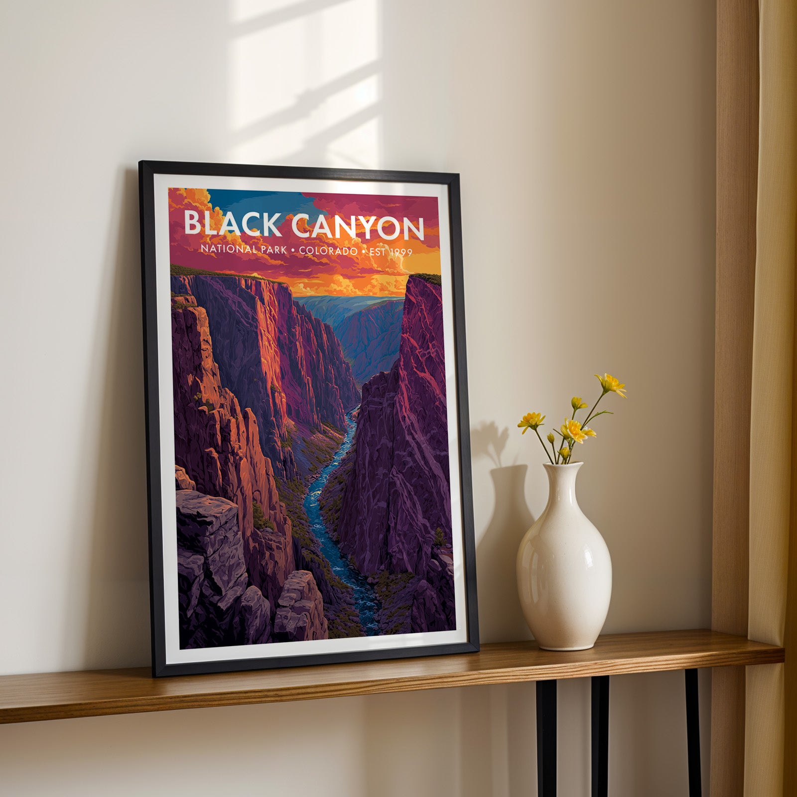Retro Black Canyon of the Gunnison National Park Print