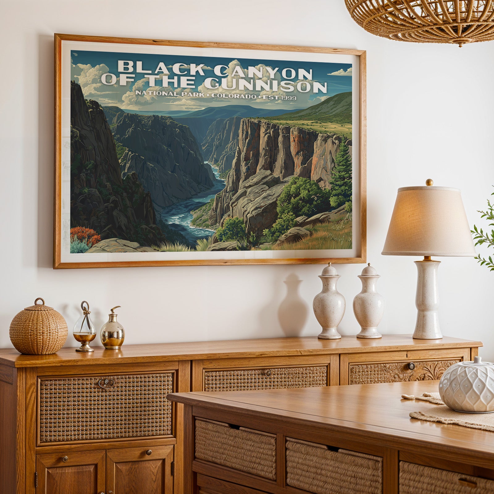 Black Canyon of the Gunnison National Park Horizontal Vintage Art