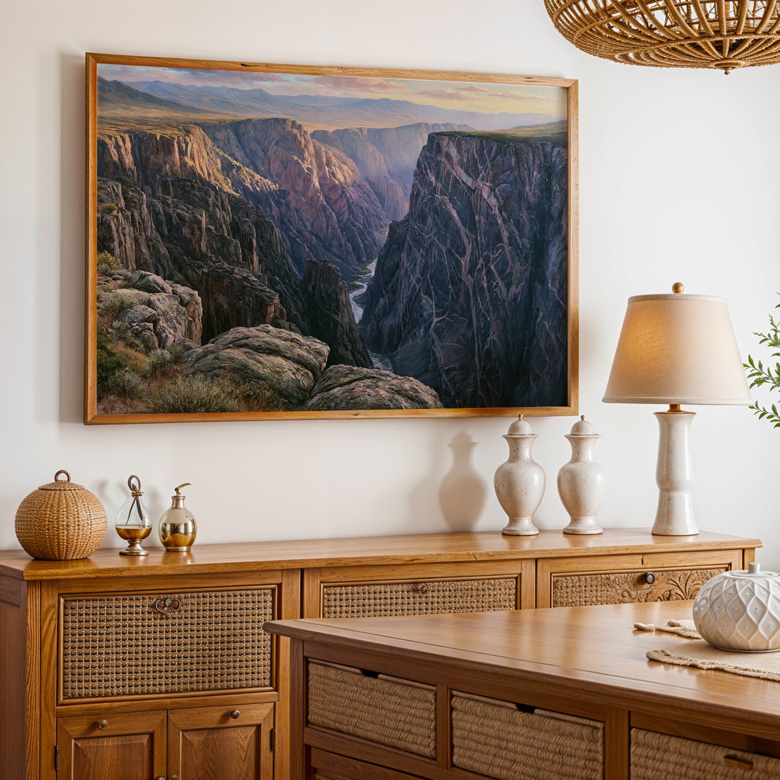 Black Canyon of the Gunnison National Park Classical Oil Painting