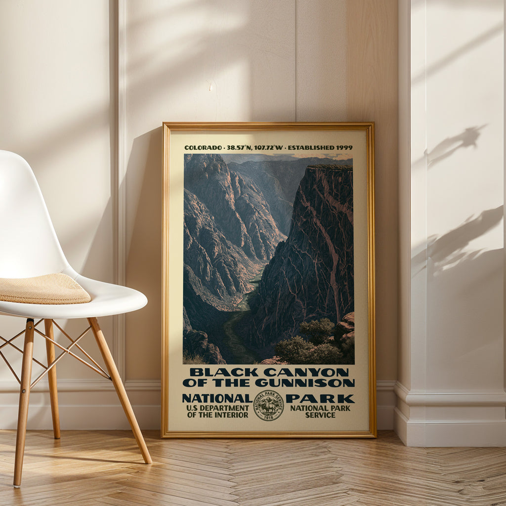 Black Canyon of the Gunnison National Park Vintage WPA Art