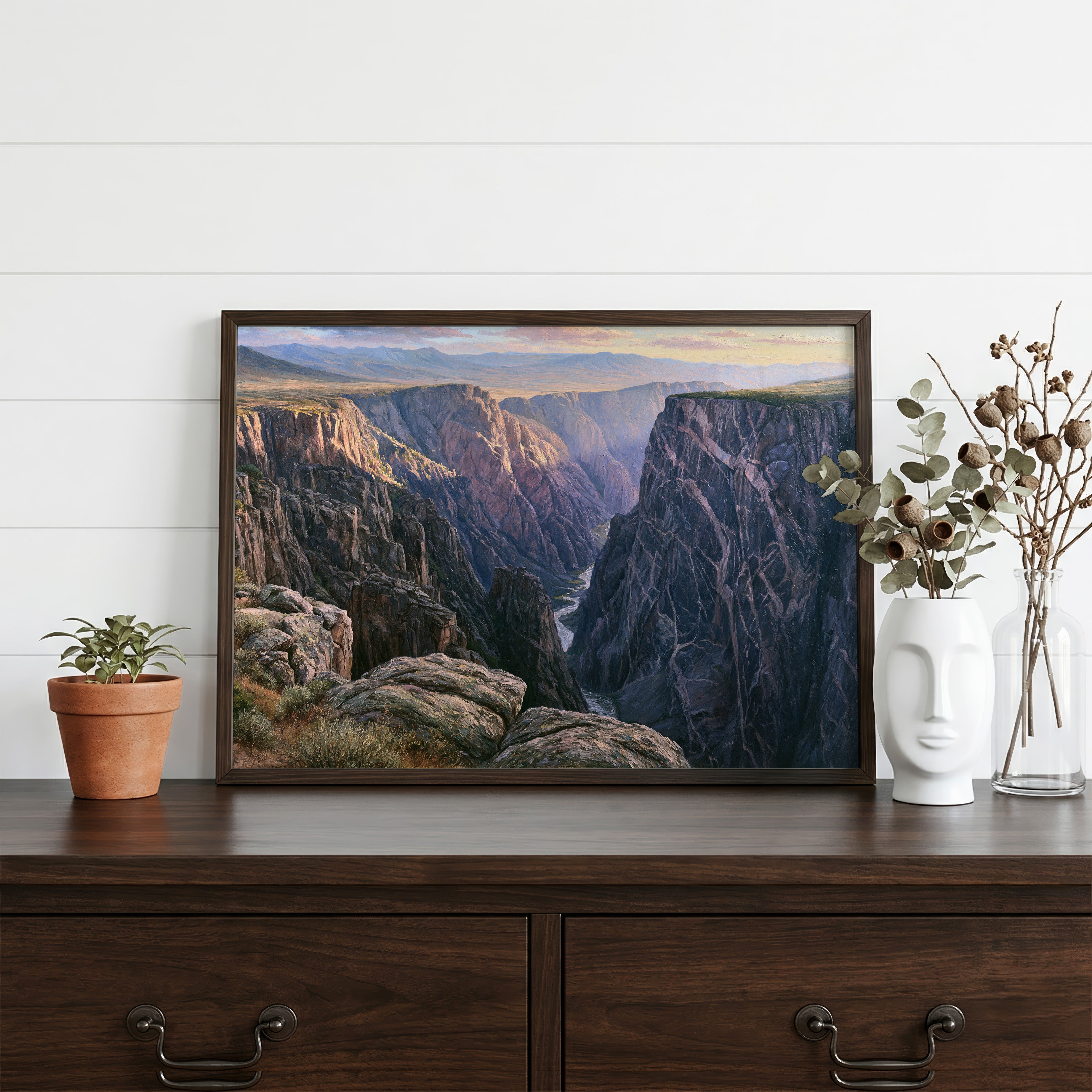 Black Canyon of the Gunnison National Park Classical Oil Painting