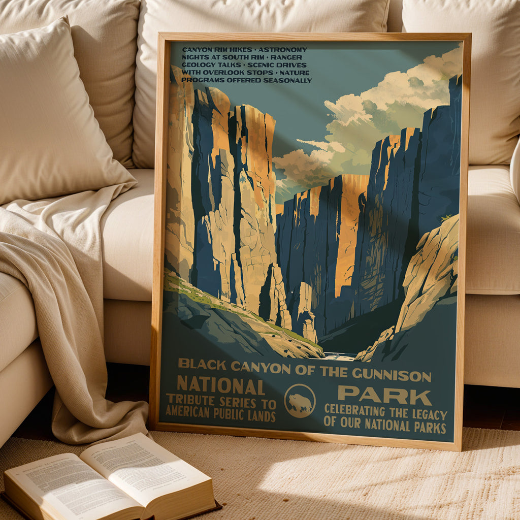 Black Canyon of the Gunnison National Park Vintage WPA Art