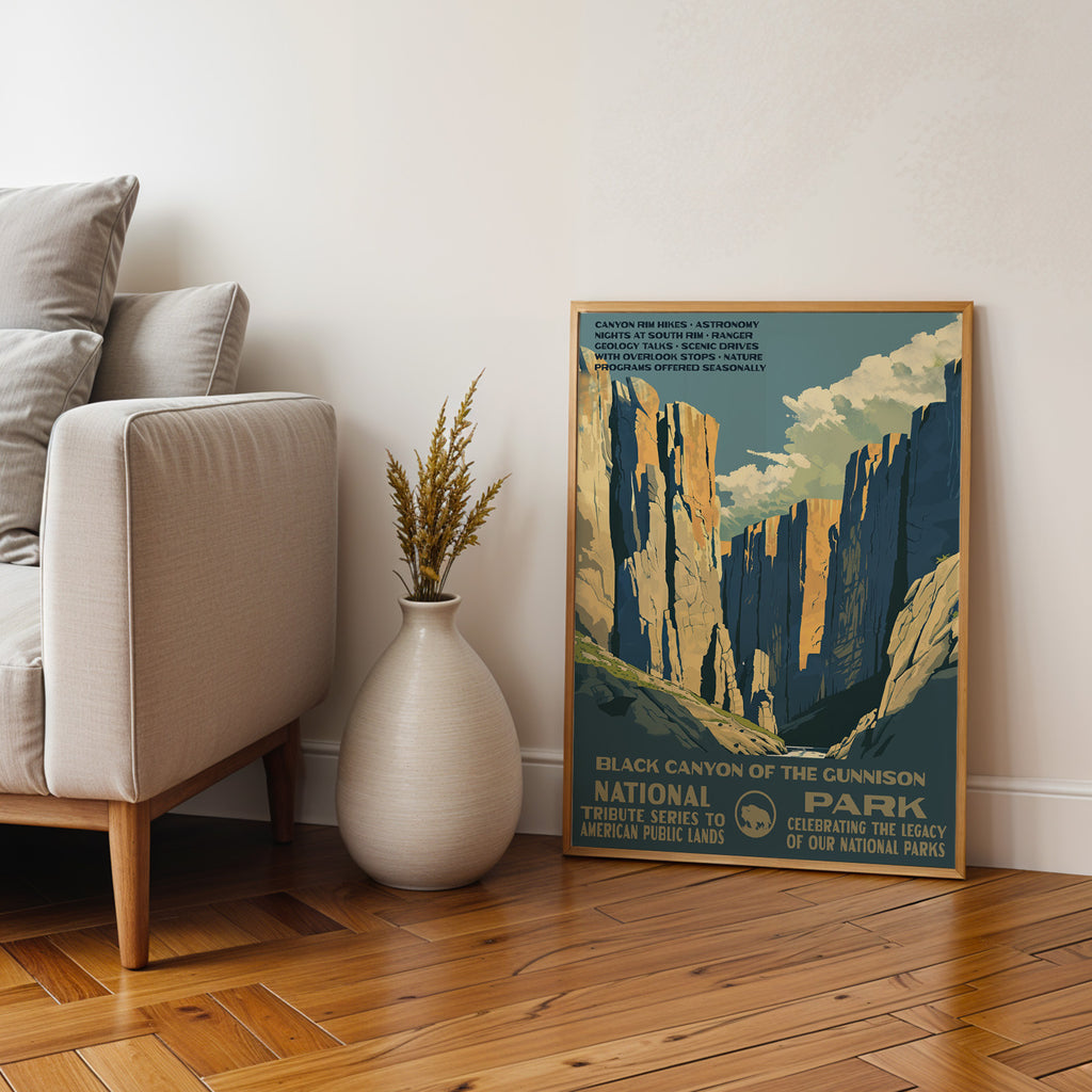 Black Canyon of the Gunnison National Park Vintage WPA Art