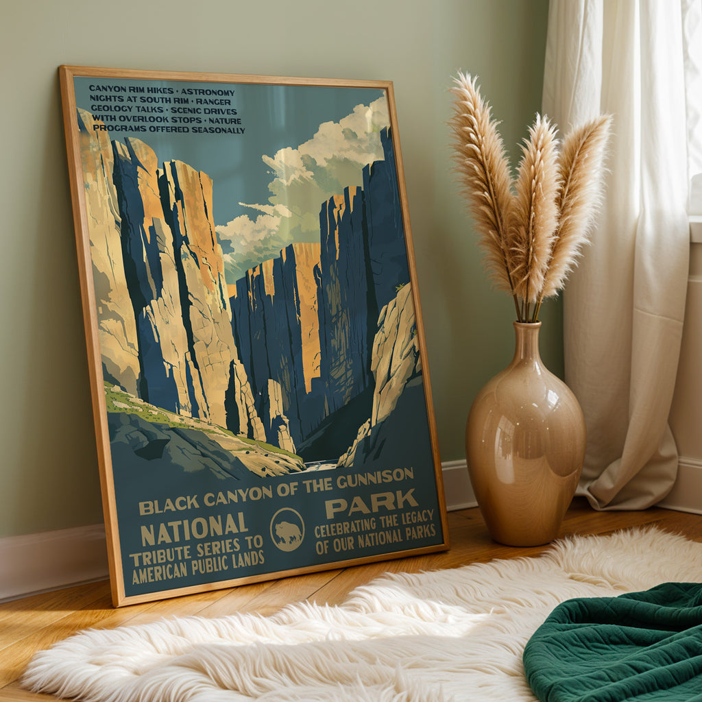 Black Canyon of the Gunnison National Park Vintage WPA Art