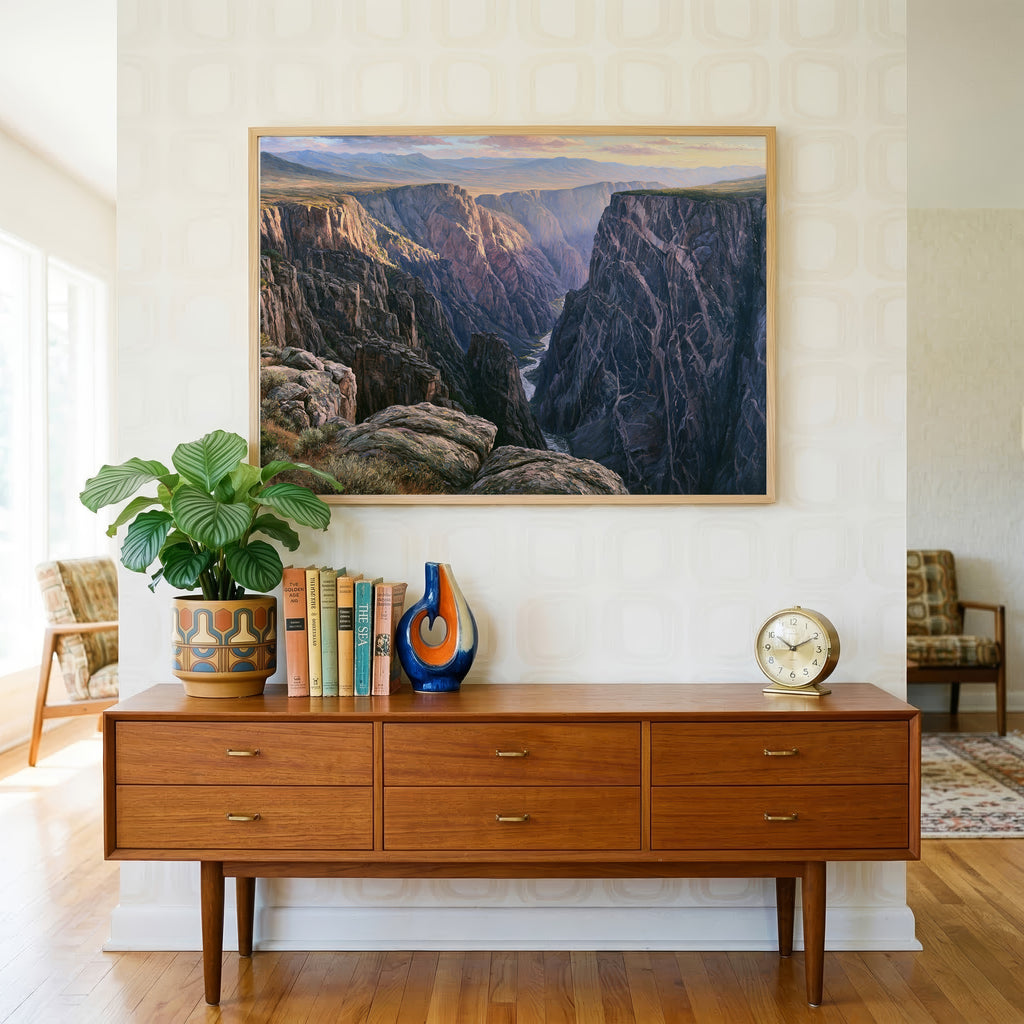 Black Canyon of the Gunnison National Park Classical Oil Painting