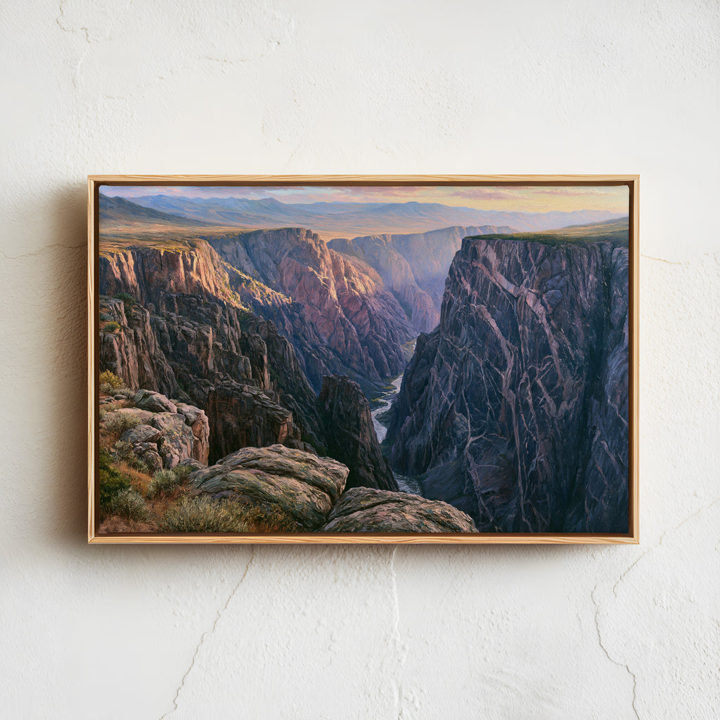 Black Canyon of the Gunnison National Park Classical Oil Painting