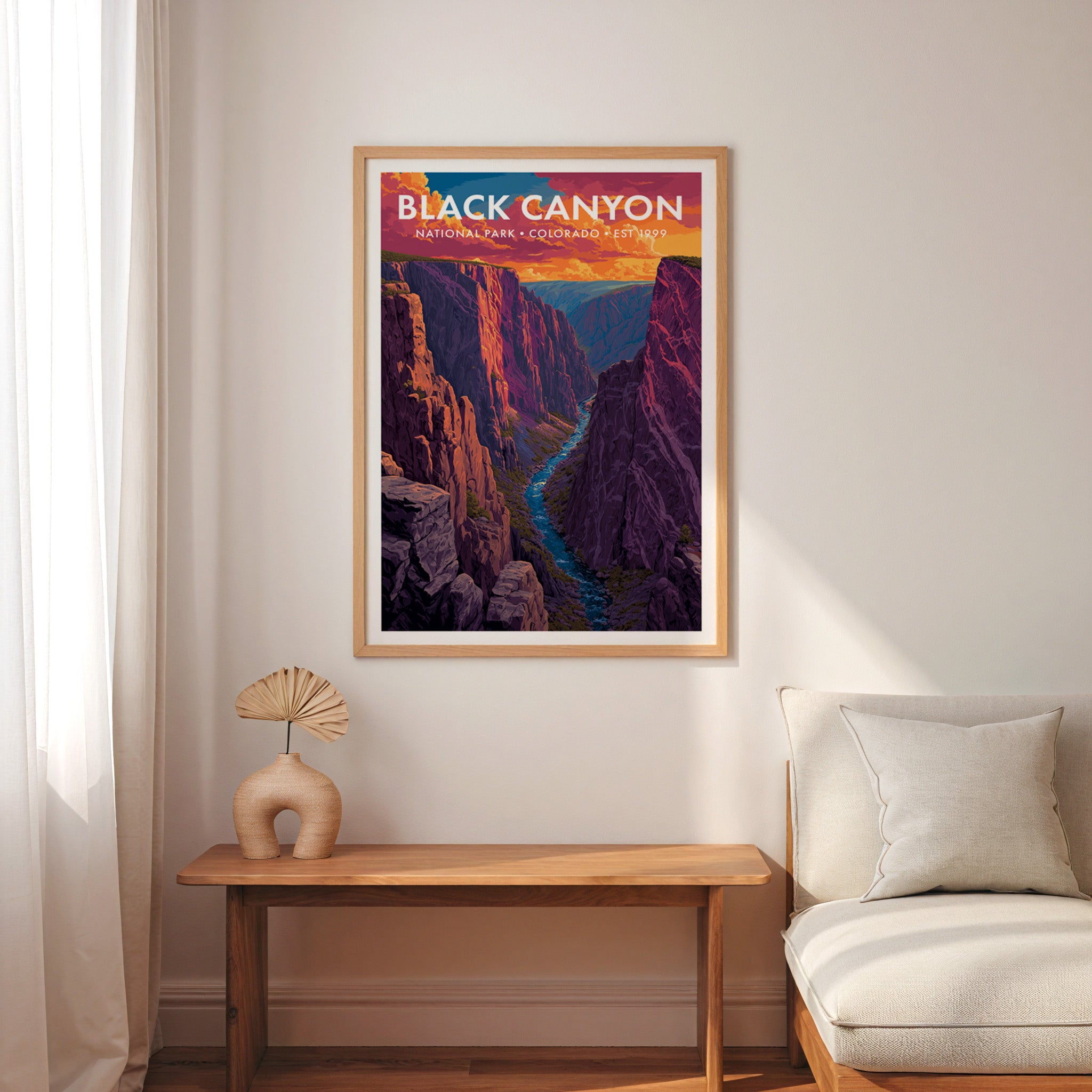 Retro Black Canyon of the Gunnison National Park Print