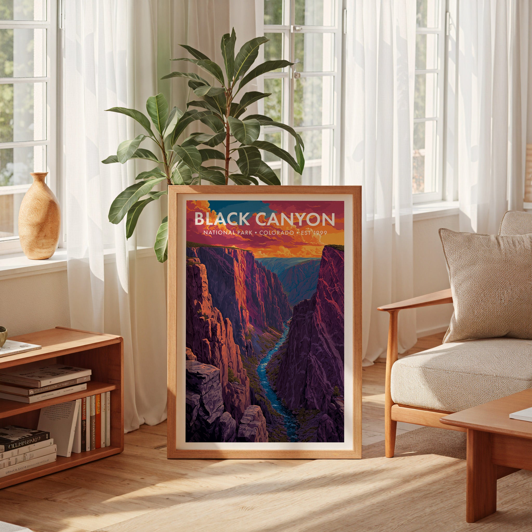 Retro Black Canyon of the Gunnison National Park Print