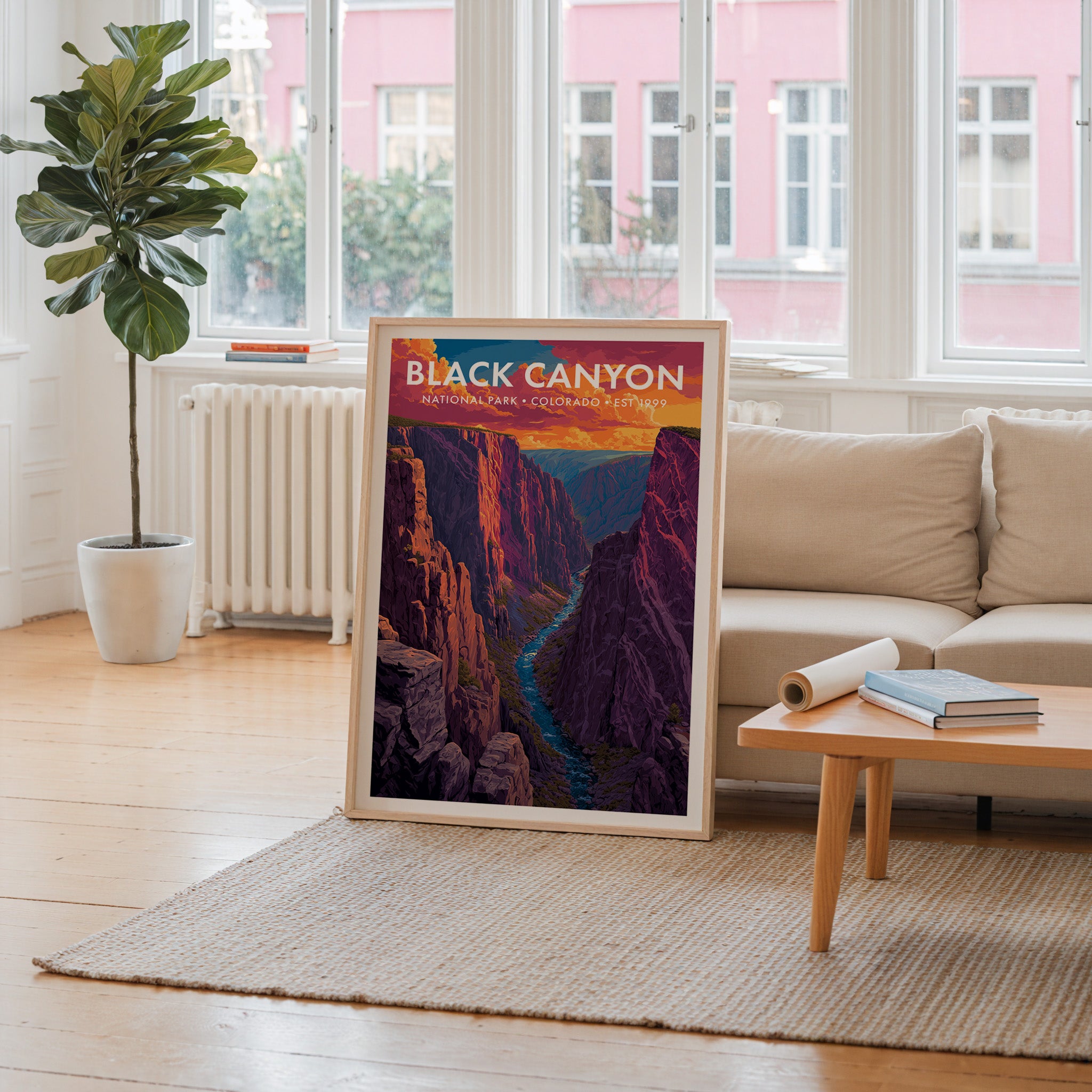 Retro Black Canyon of the Gunnison National Park Print