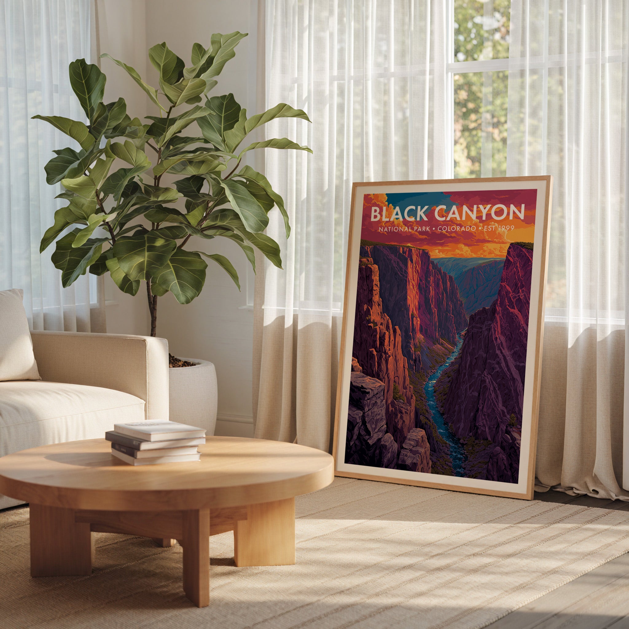 Retro Black Canyon of the Gunnison National Park Print