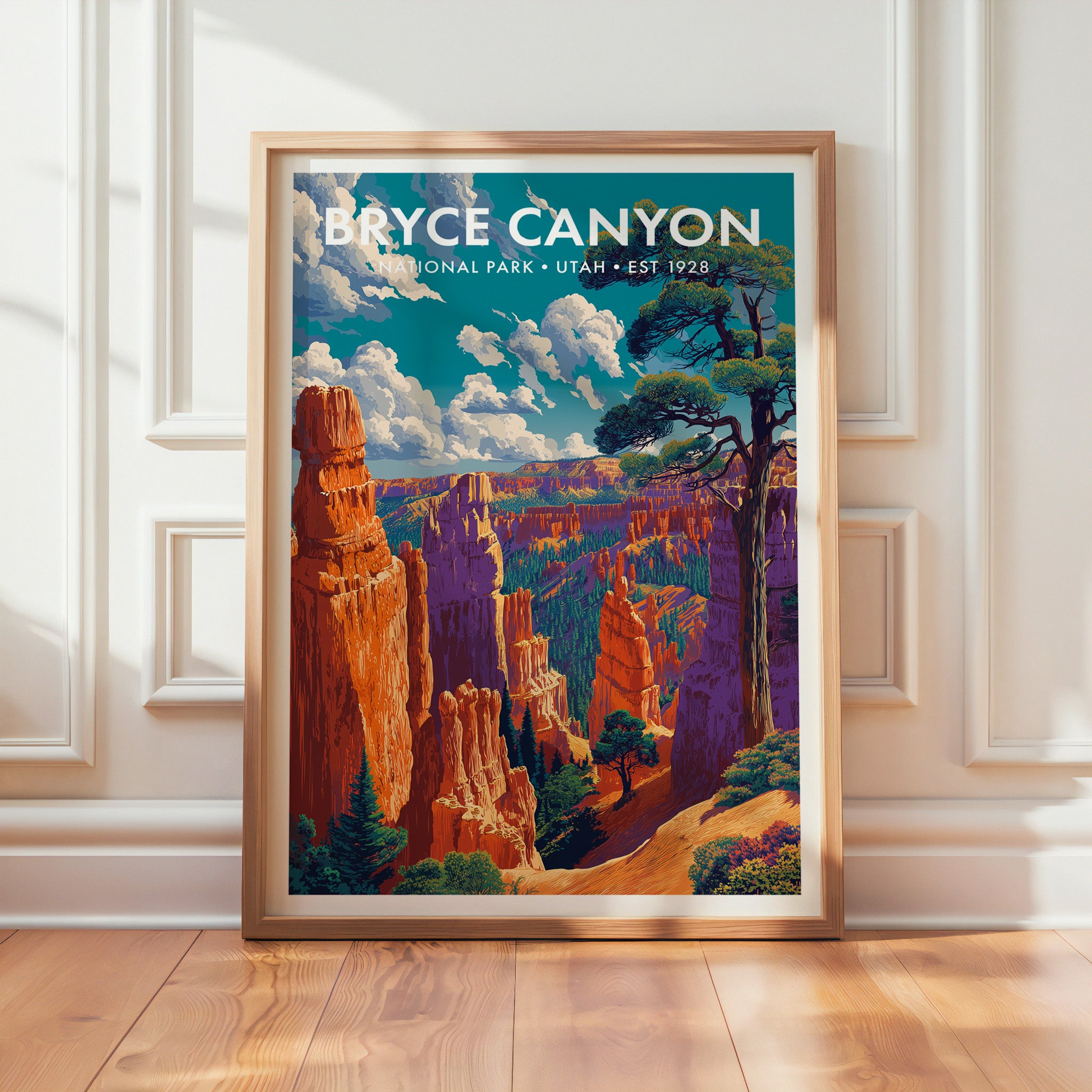 Retro Bryce Canyon National Park Print