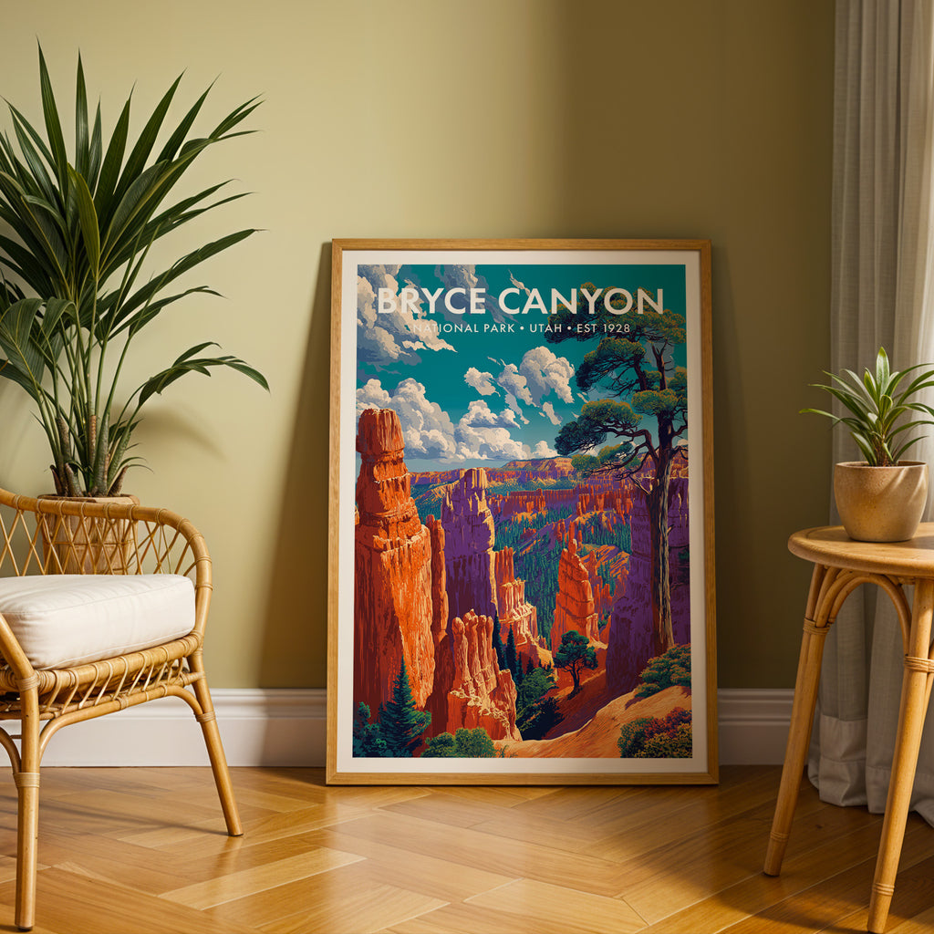 Retro Bryce Canyon National Park Print