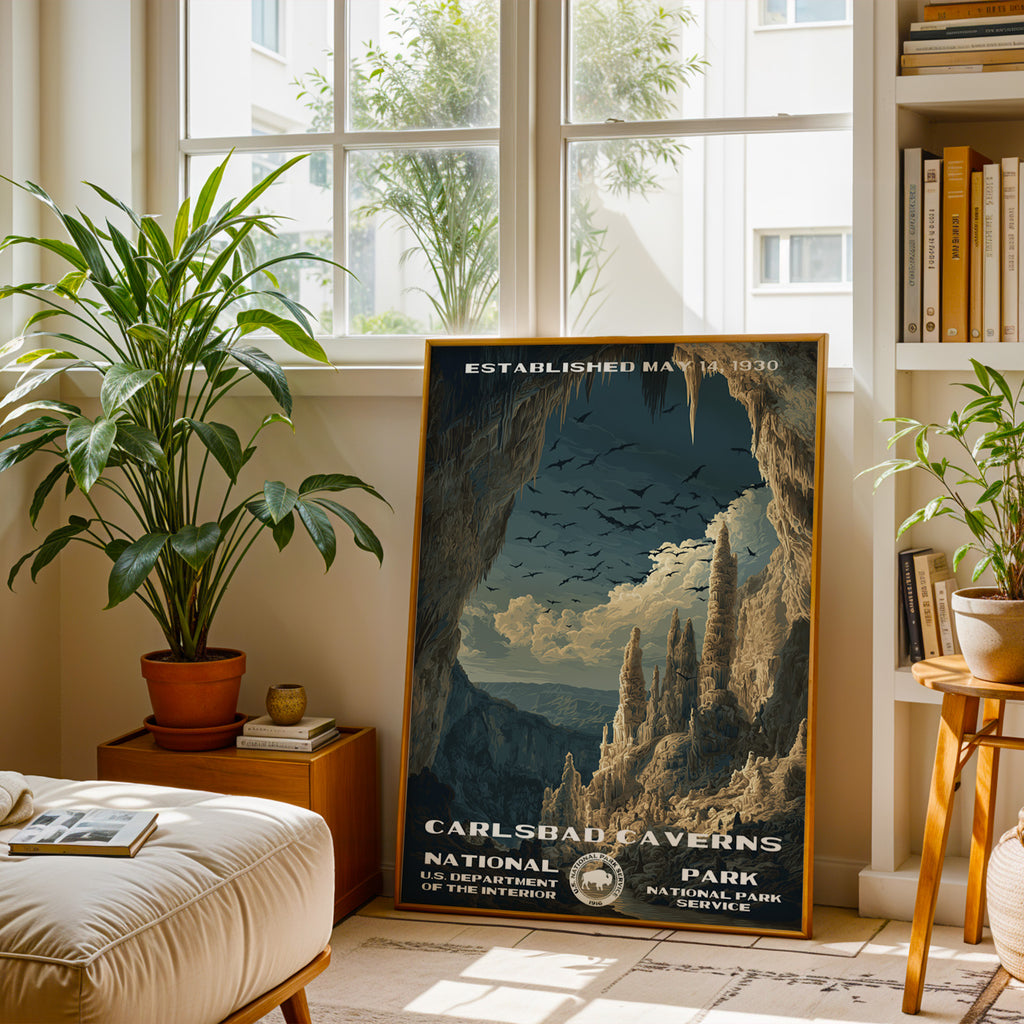 Carlsbad Caverns National Park Vintage WPA