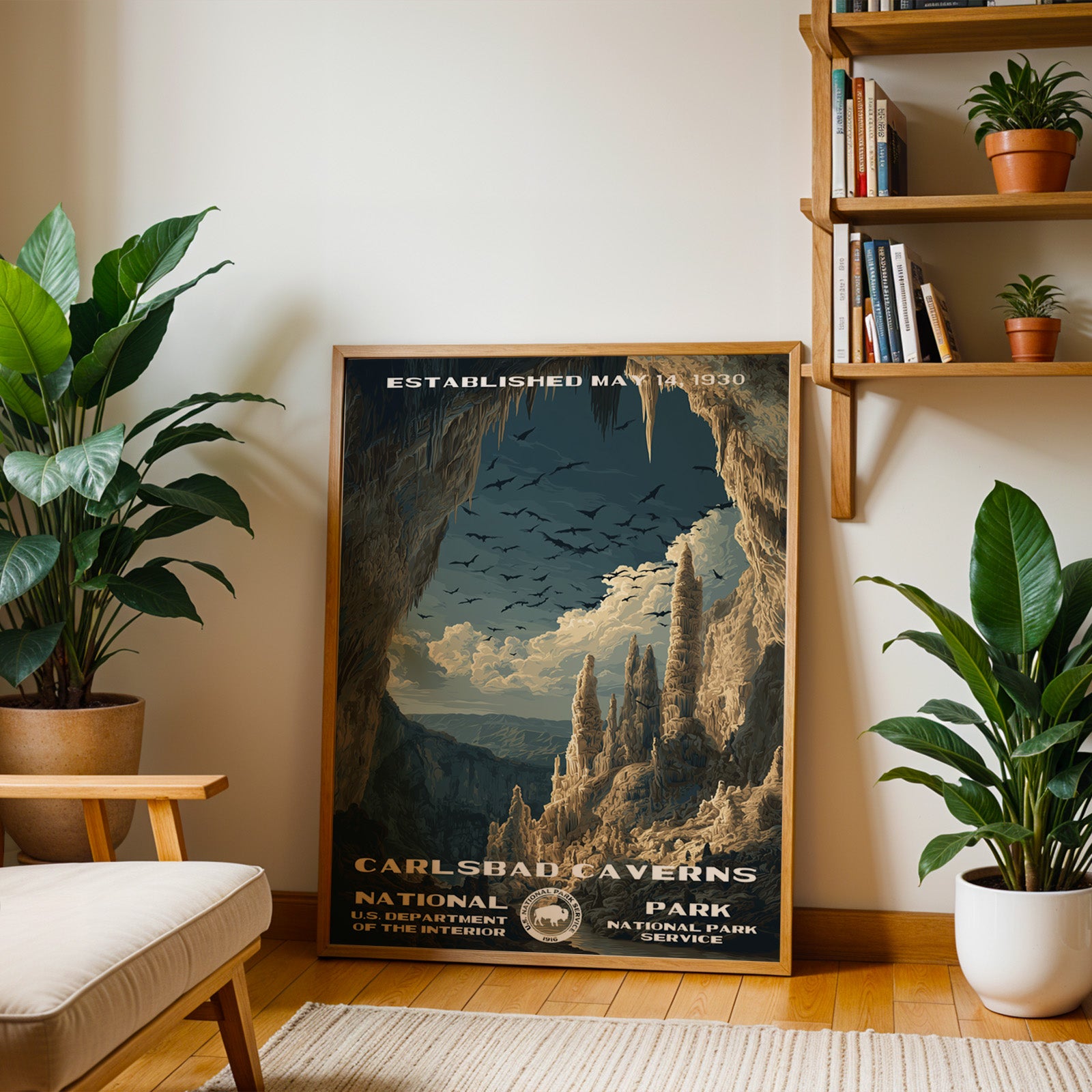Carlsbad Caverns National Park Vintage WPA