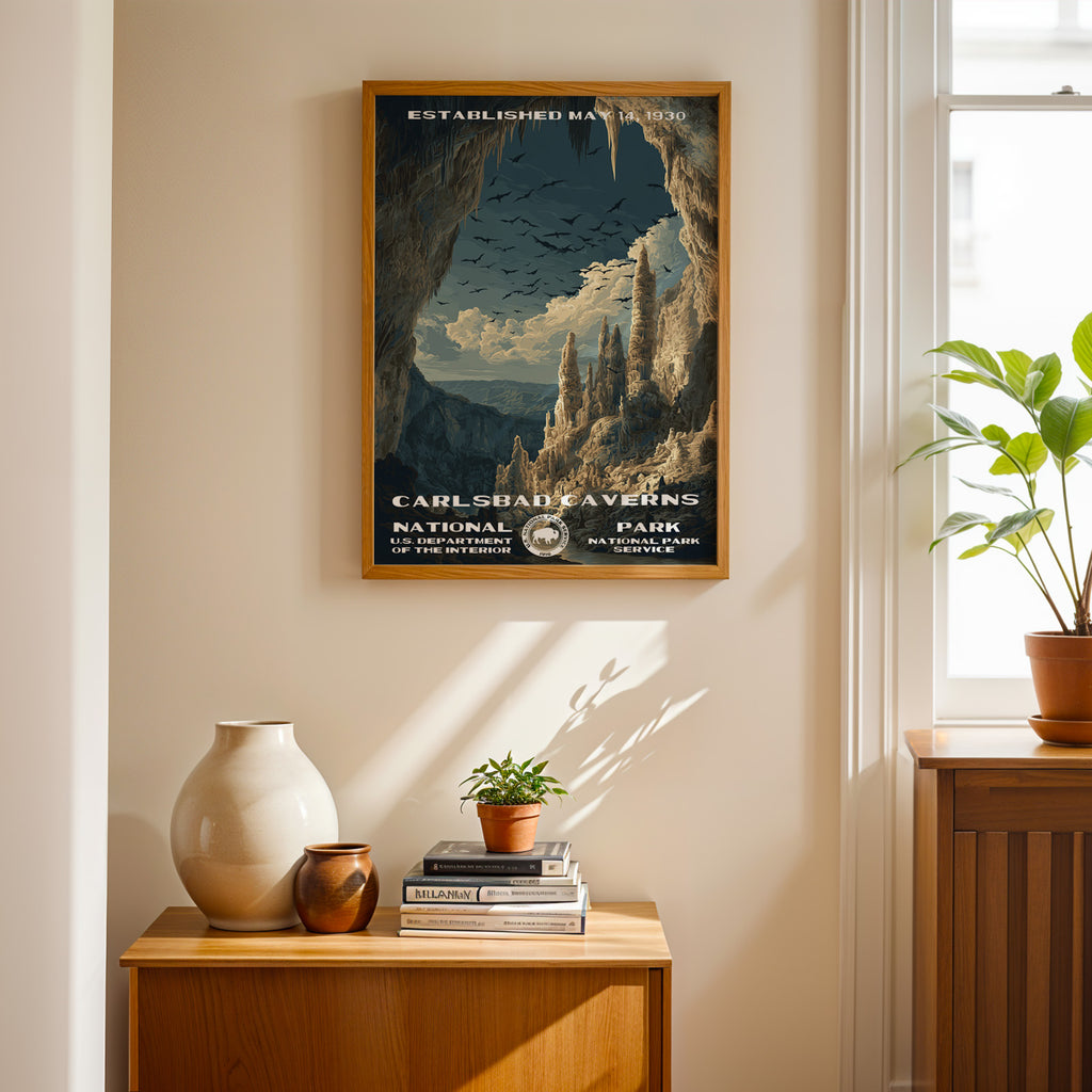Carlsbad Caverns National Park Vintage WPA
