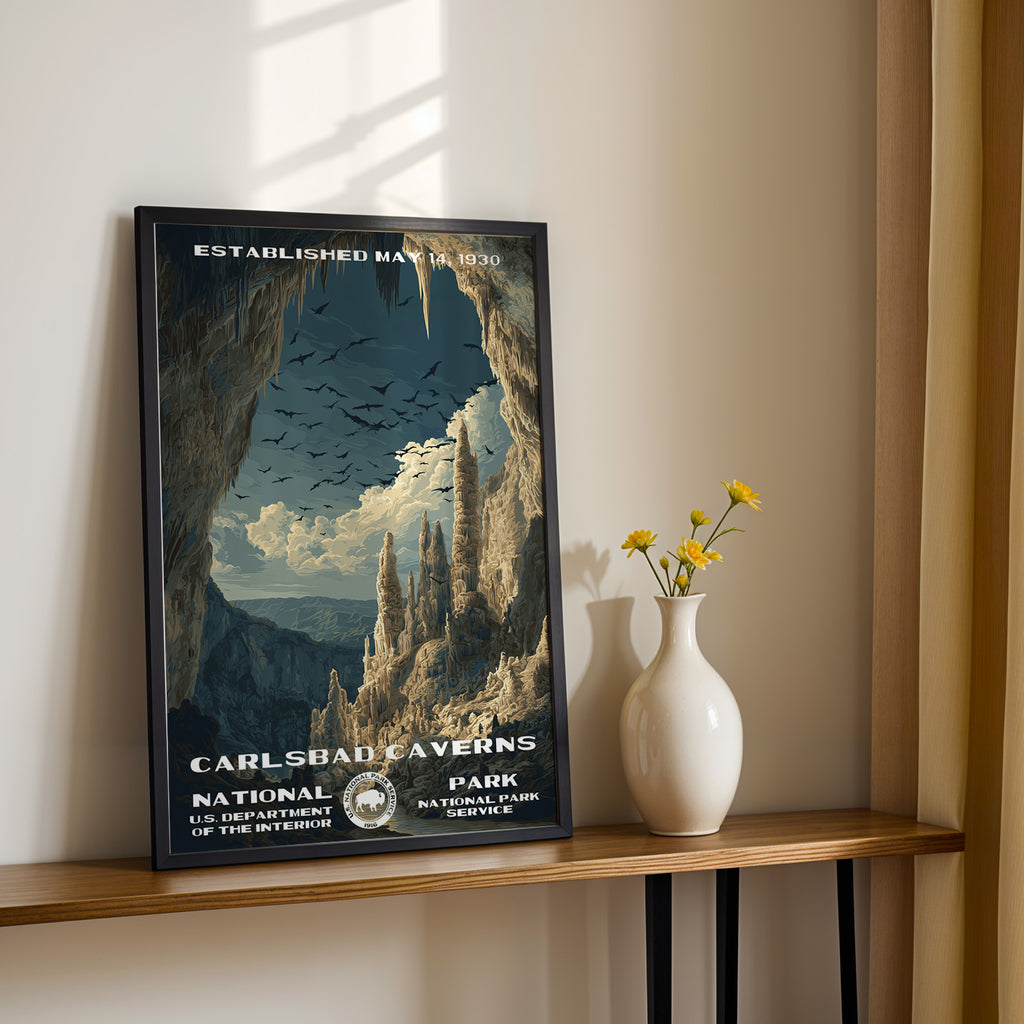 Carlsbad Caverns National Park Vintage WPA