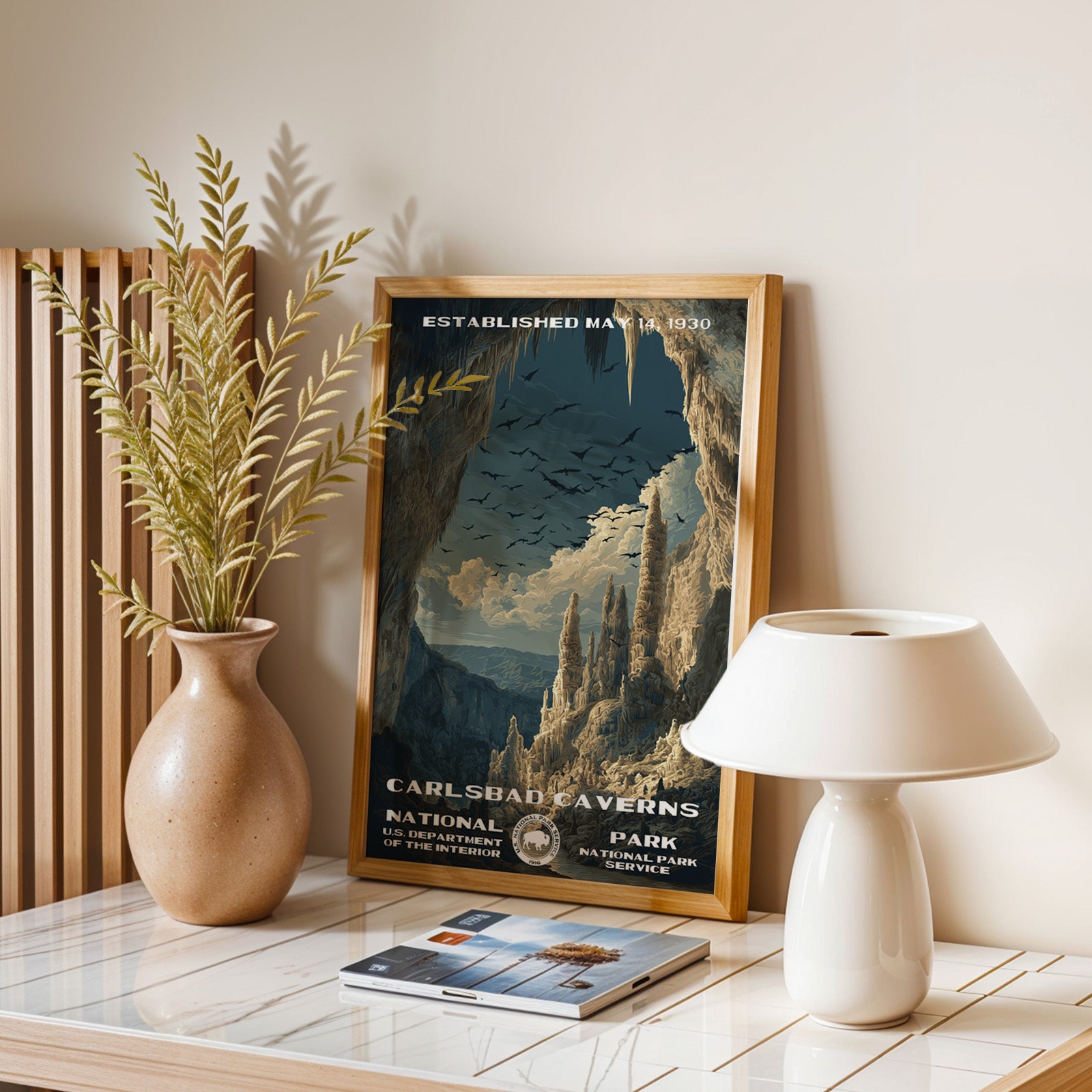 Carlsbad Caverns National Park Vintage WPA