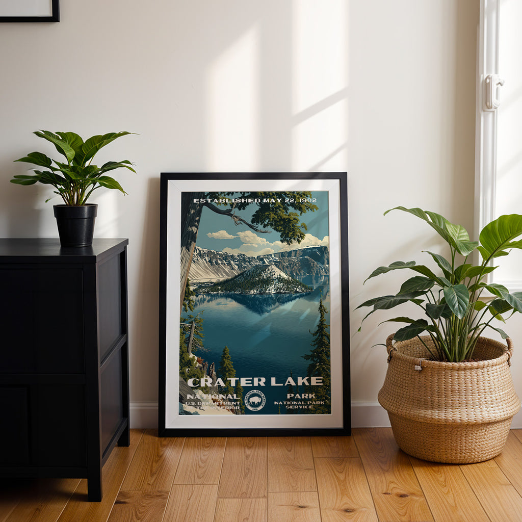 Crater Lake National Park Vintage WPA