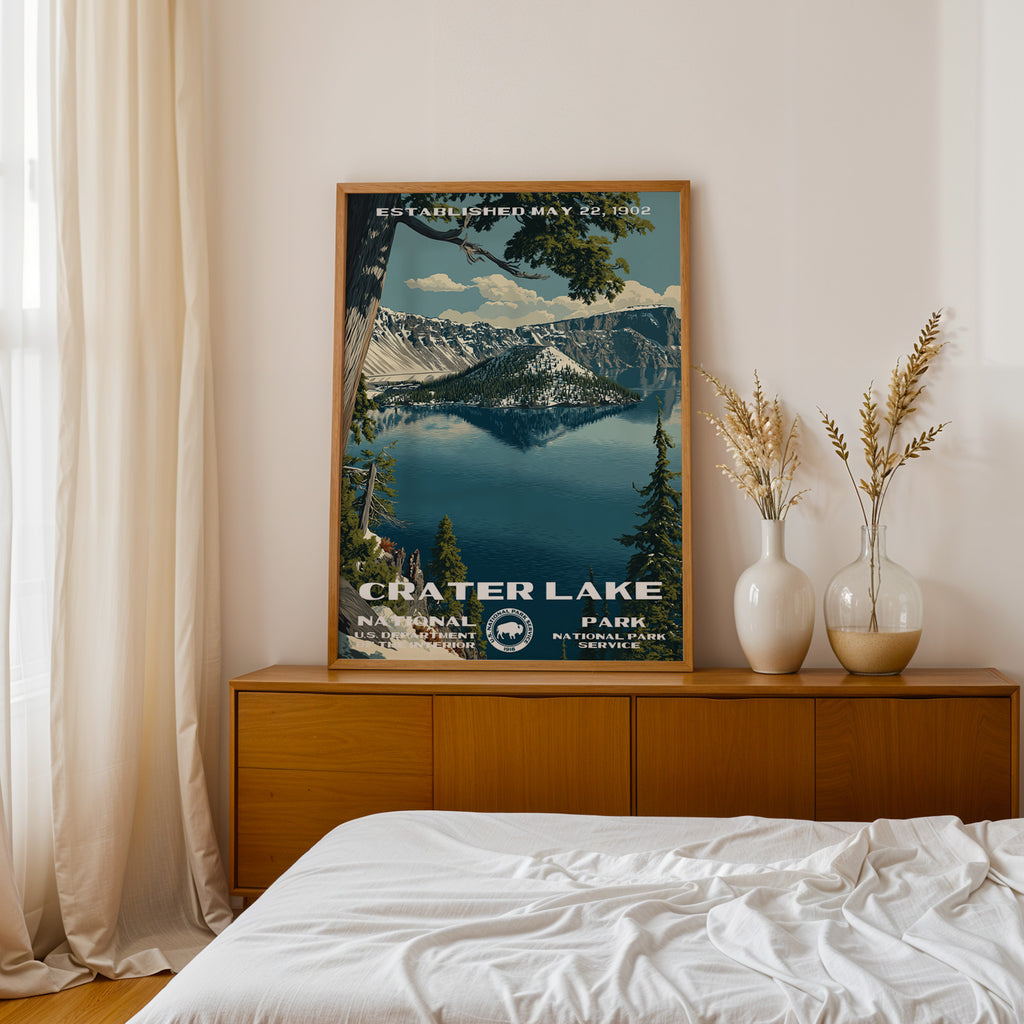 Crater Lake National Park Vintage WPA