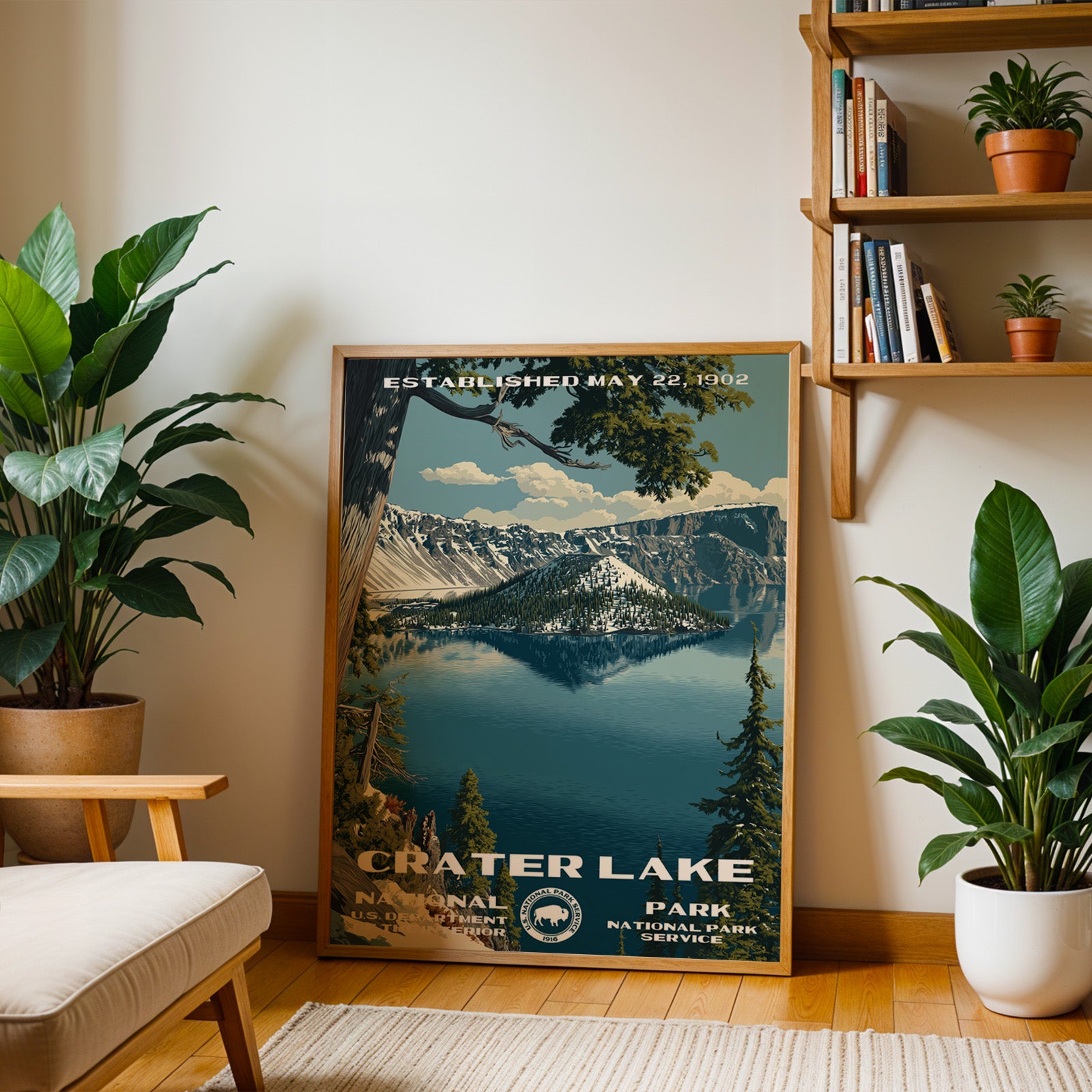 Crater Lake National Park Vintage WPA