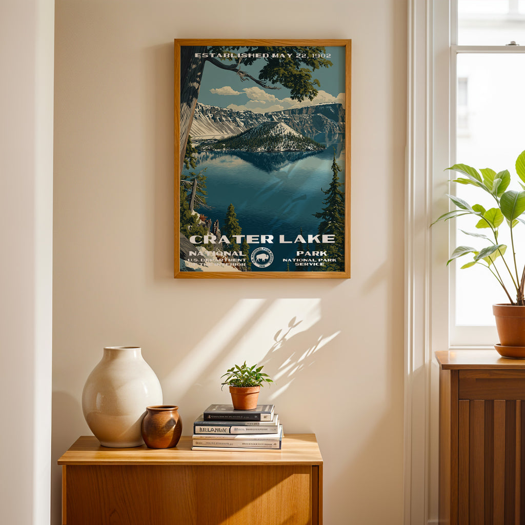 Crater Lake National Park Vintage WPA