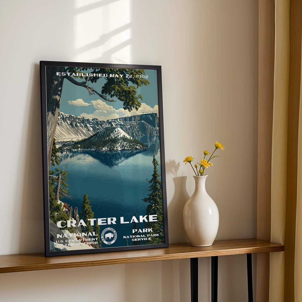 Crater Lake National Park Vintage WPA