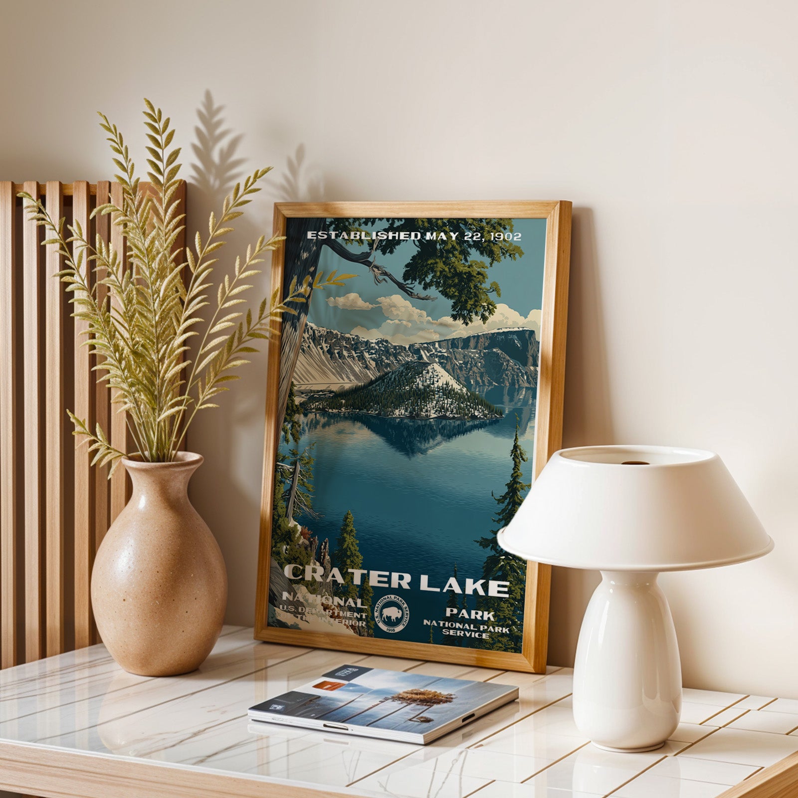 Crater Lake National Park Vintage WPA