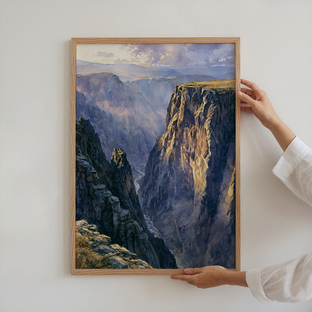 Black Canyon of the Gunnison National Park Watercolor Art