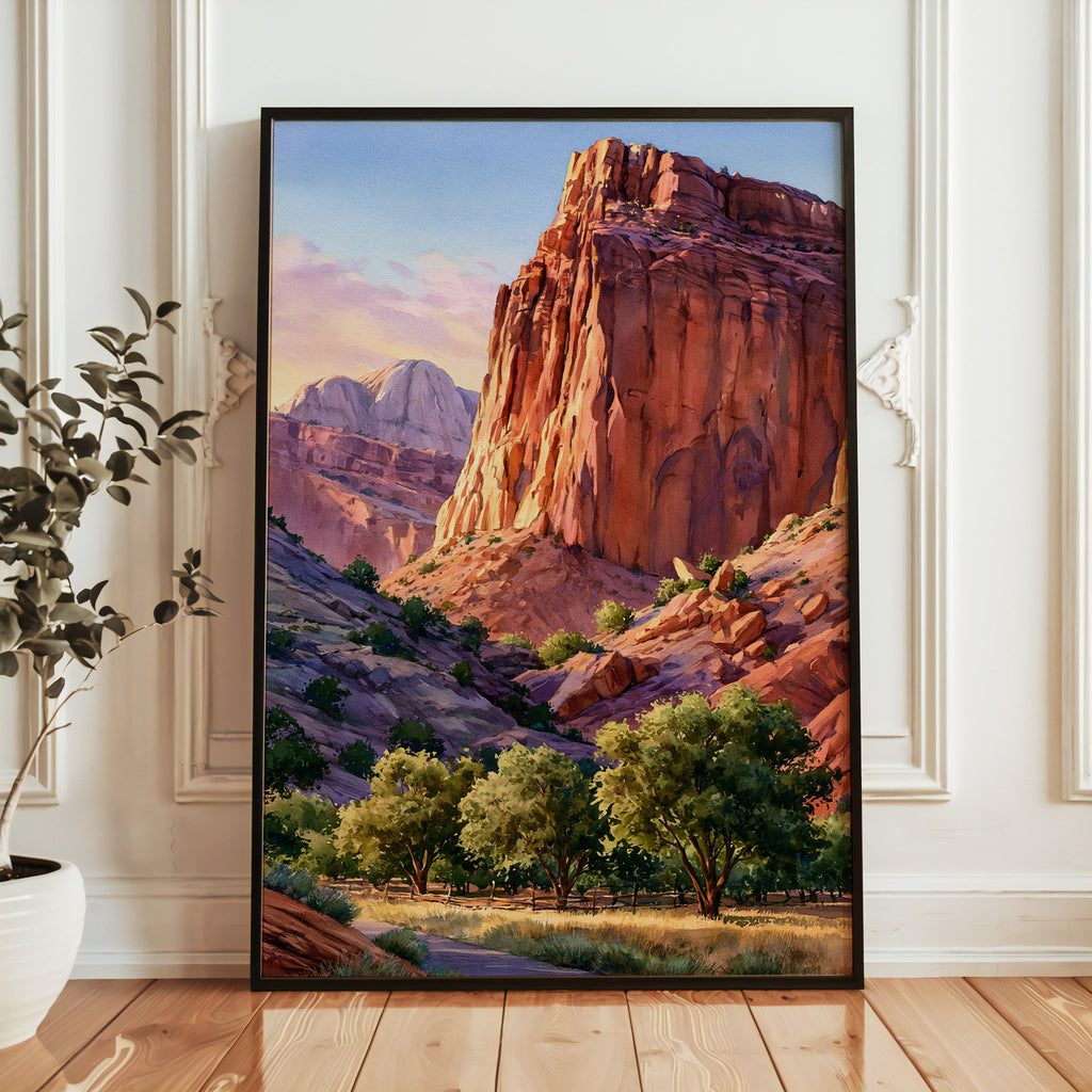 Capitol Reef National Park Watercolor Art
