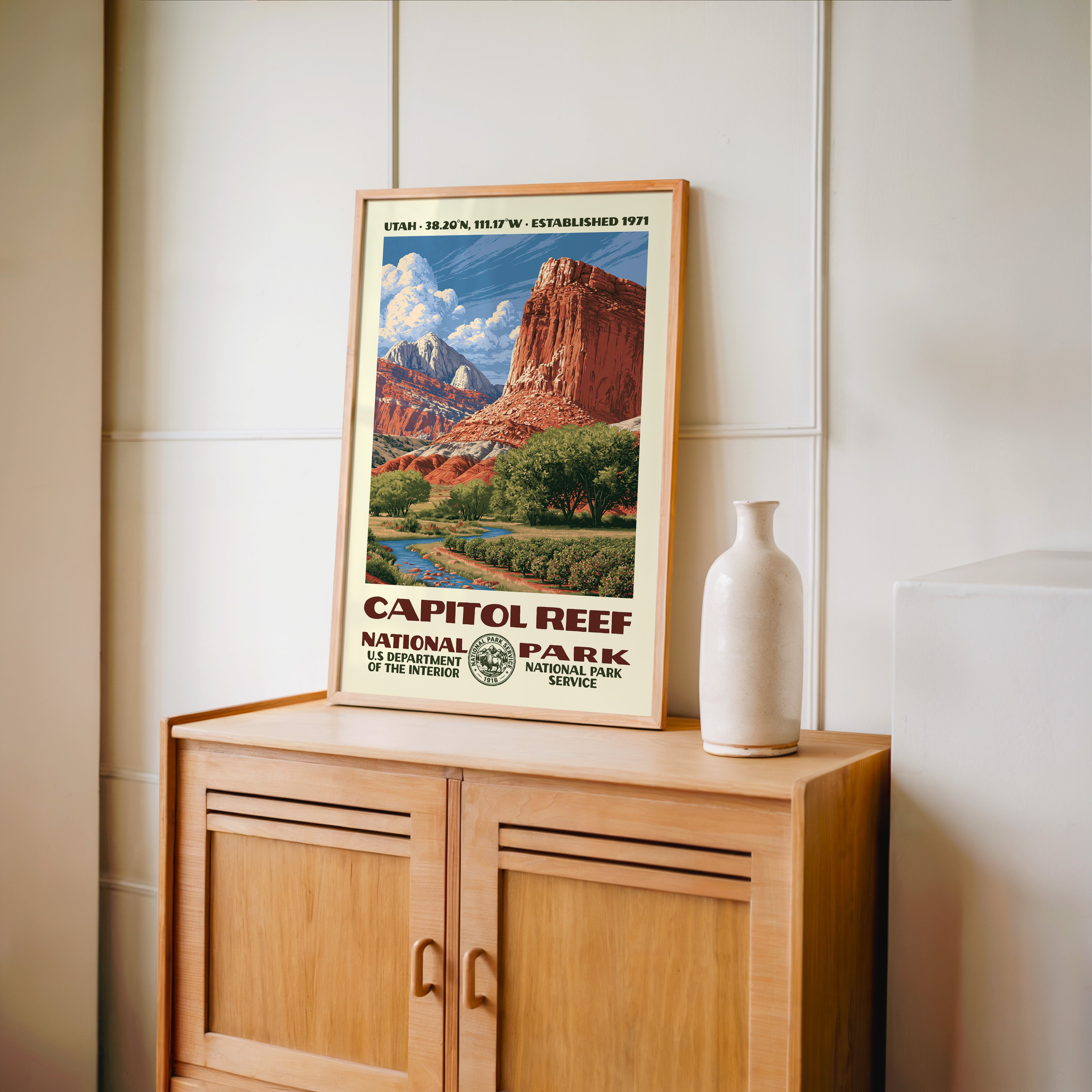 Capitol Reef National Park Vintage WPA Art