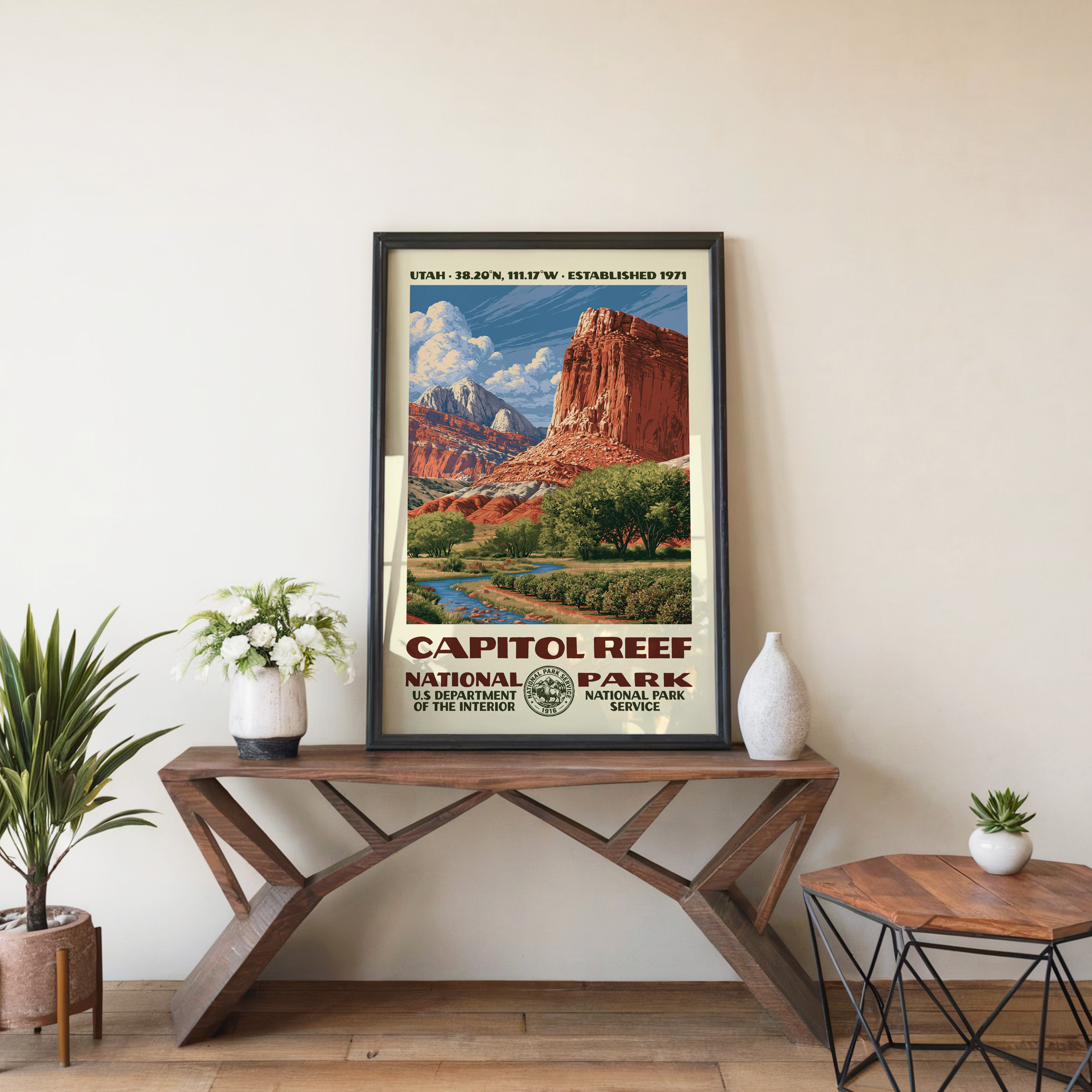 Capitol Reef National Park Vintage WPA Art