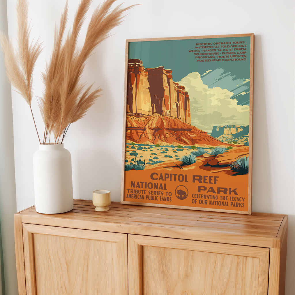 Capitol Reef National Park Vintage WPA Art