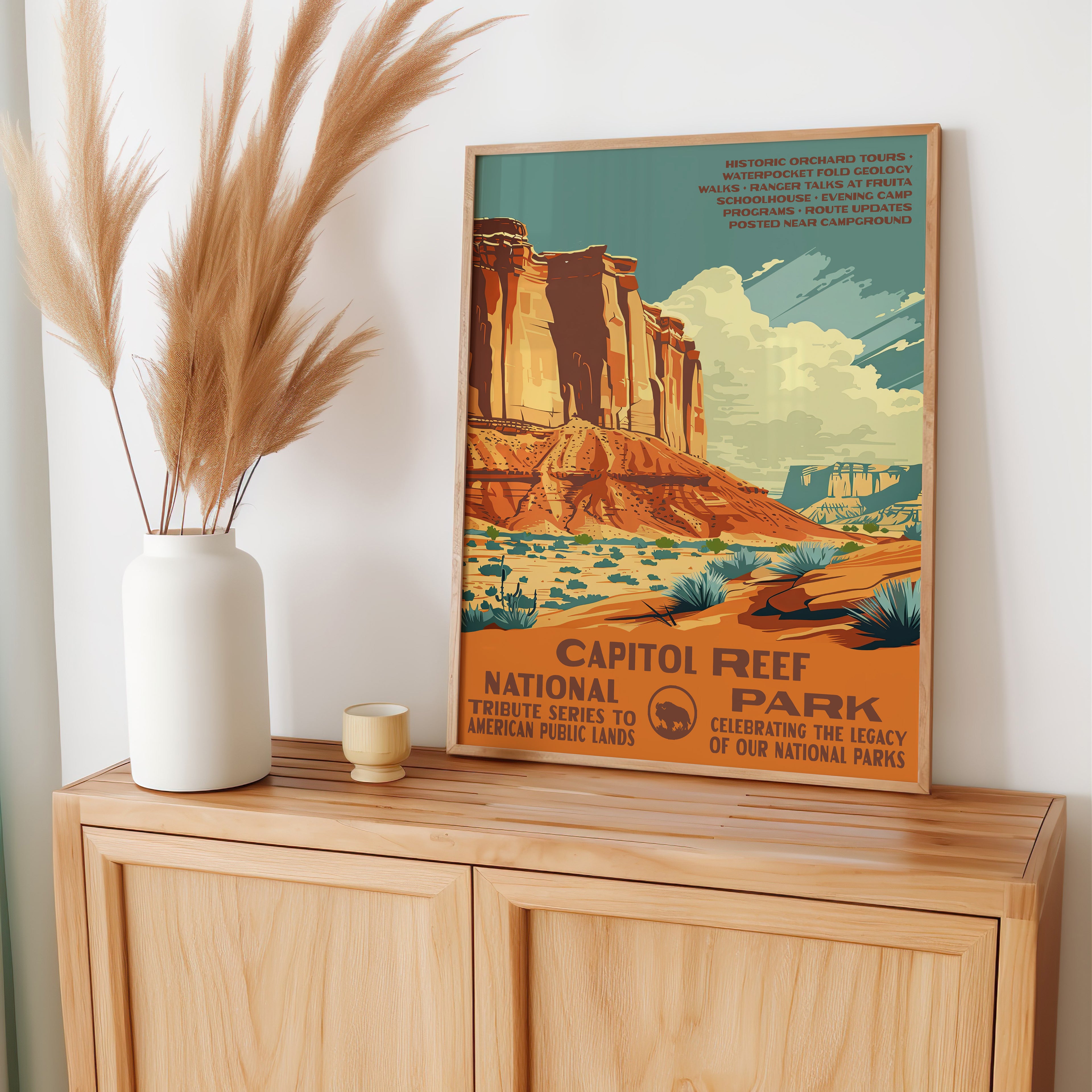 Capitol Reef National Park Vintage WPA Art